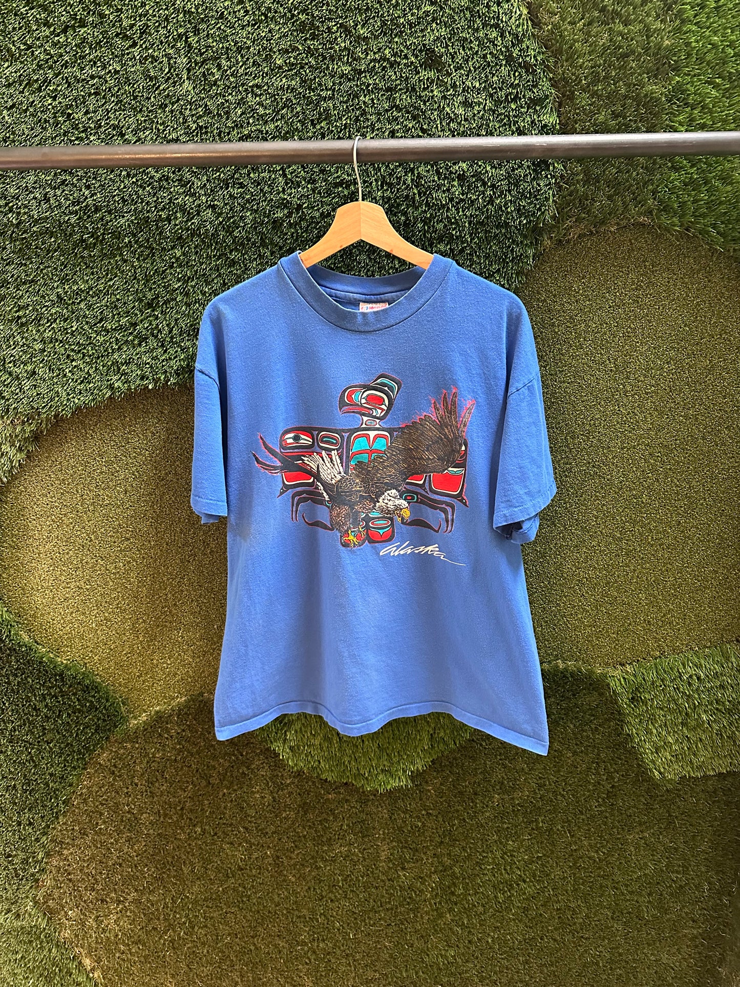 90s Alaska Eagle T-shirt - XL