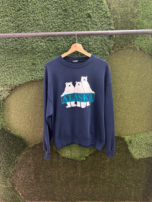 Vintage 1993 Polar Bears Alaska Crewneck - M