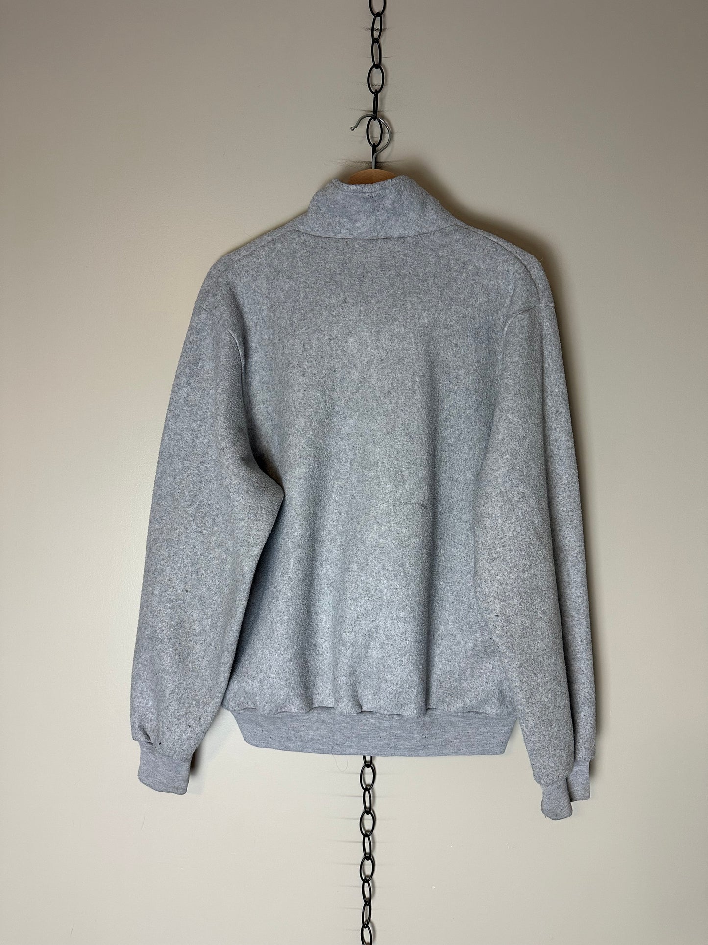 90s Polar Club Grey 1/4 Zip-up Fleece - L