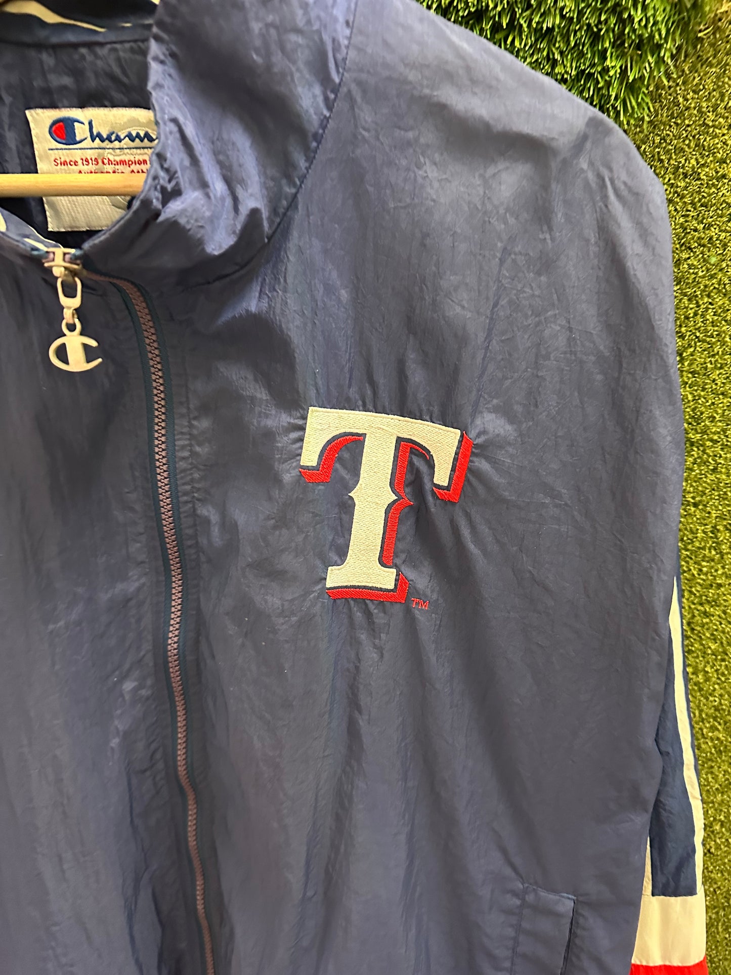 Vintage MLB Champion Texas Rangers Light Jacket - L