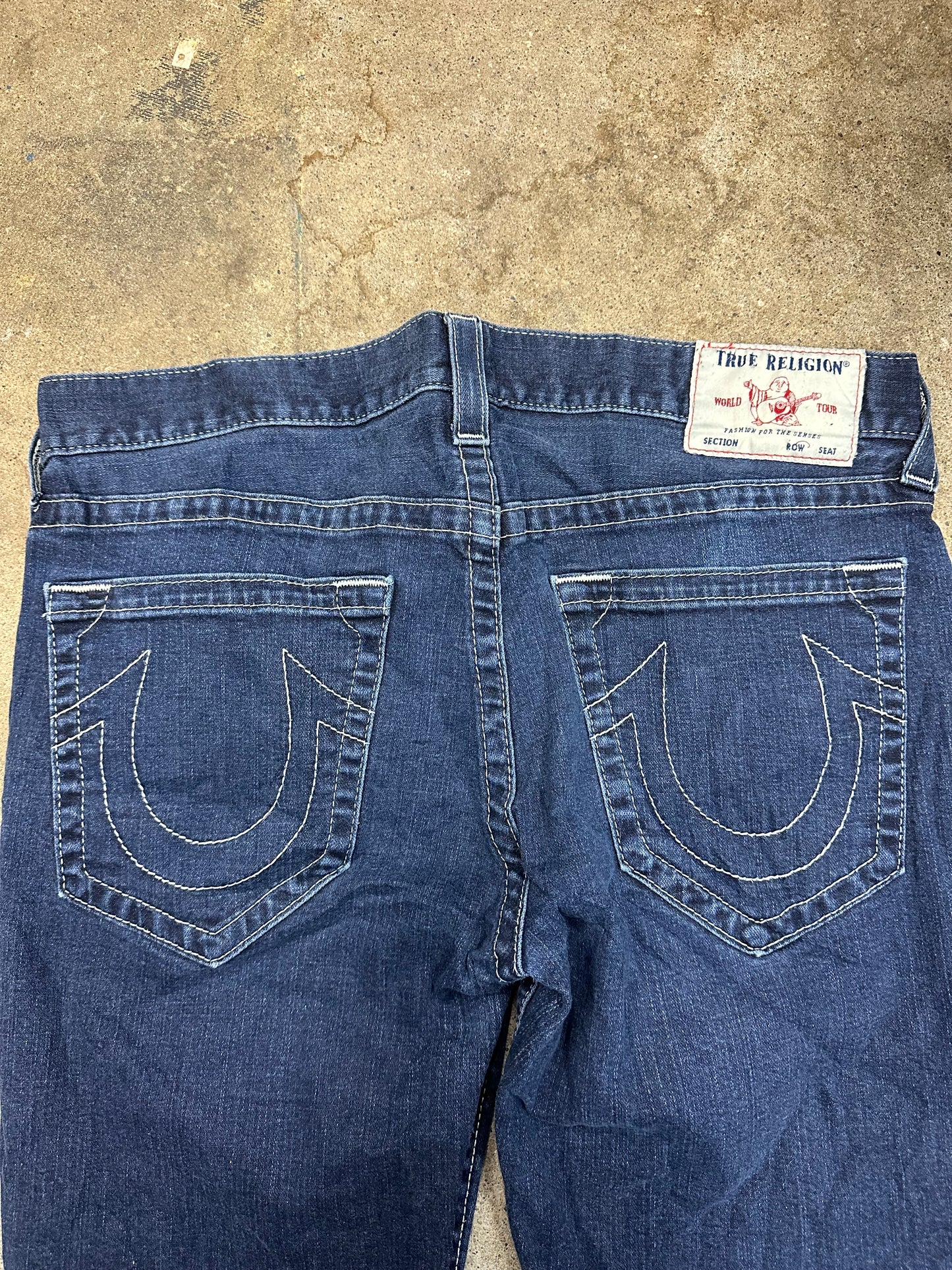 True Religion Dark Wash Denim Shorts - 38