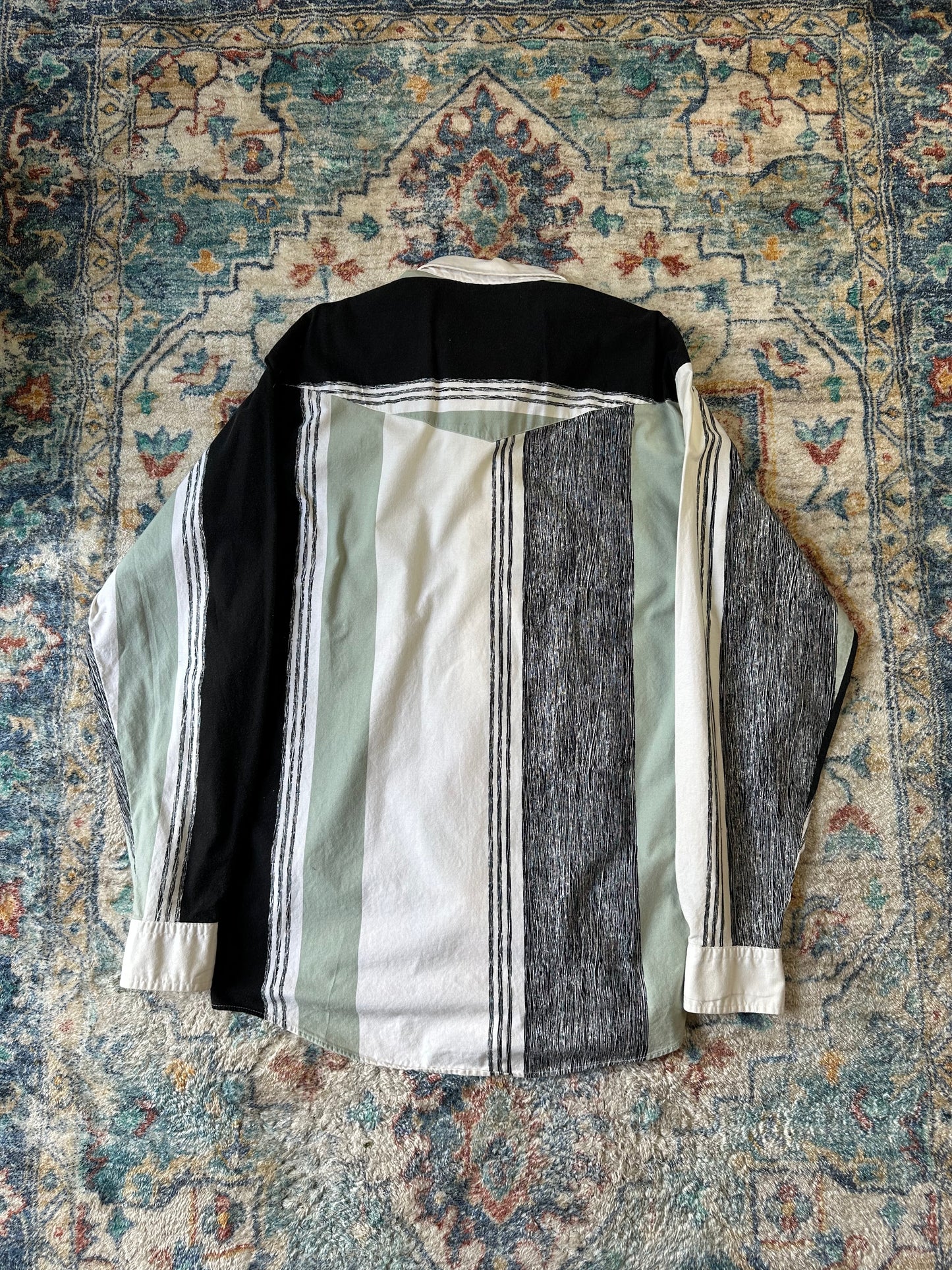 90s Roper Horse Striped Button-up Shirt - L
