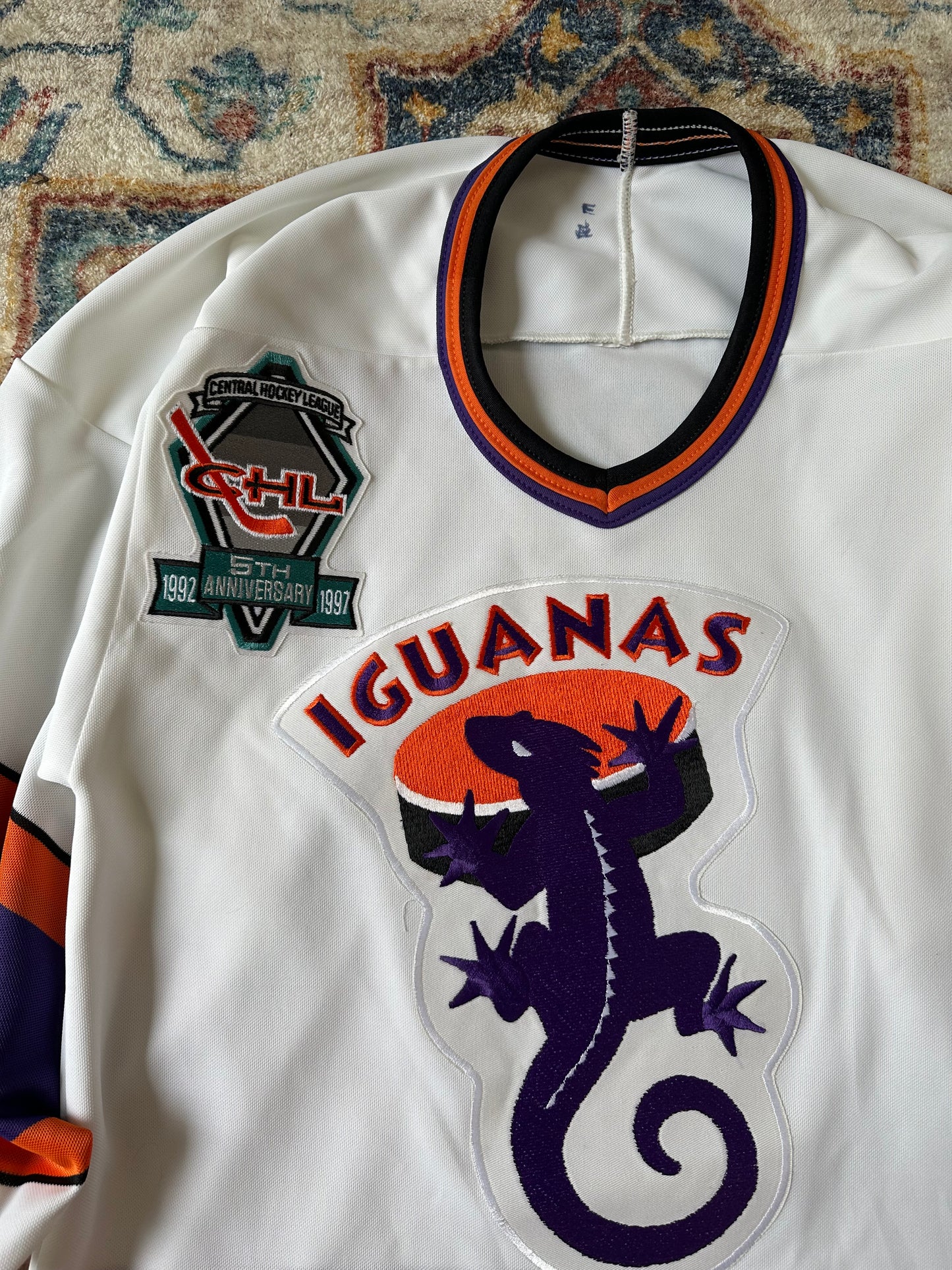 90s CHL 5th Anniversary San Antonio Iguanas Hockey Jersey - M