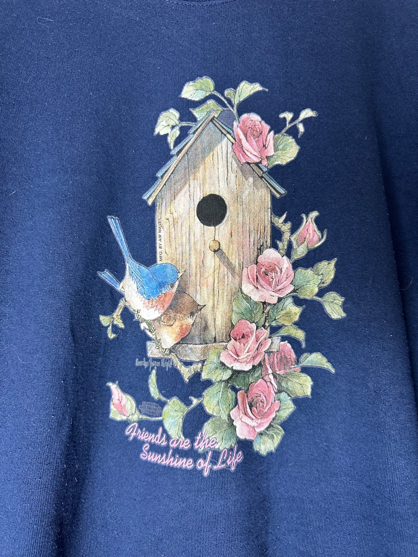 Vintage Birdhouse Friends Are Sunshine Of Life Crewneck - L