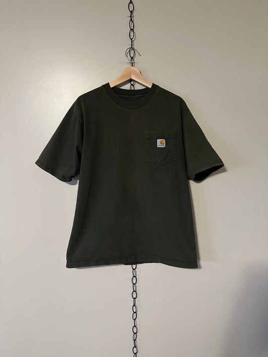 Carhartt Green Faded Pocket T-shirt - L