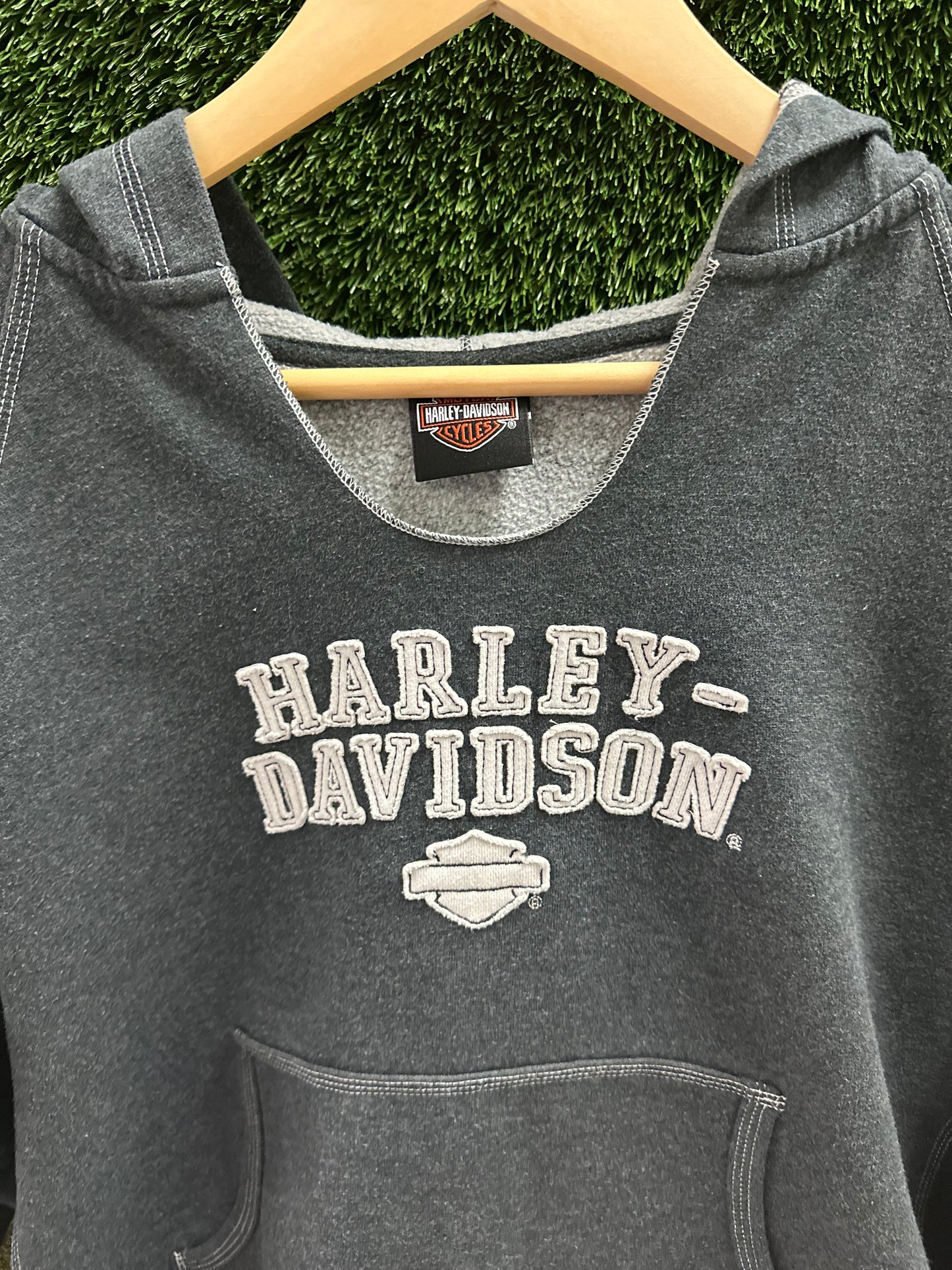 Vintage Harley Davidson Spellout Hoodie - M