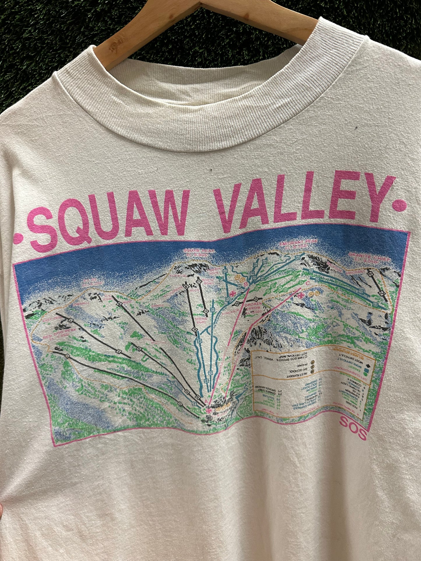 90s Squaw Valley Ski Hill Long Sleeve T-shirt - XL