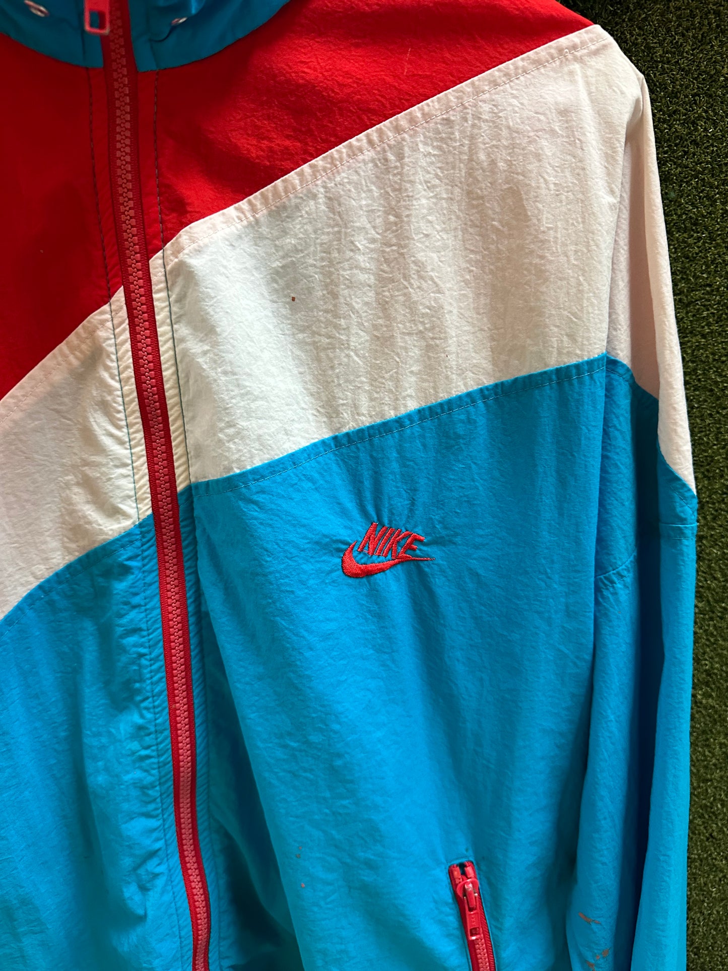 90s Nike Split Colour Zip-up Jacket Medium