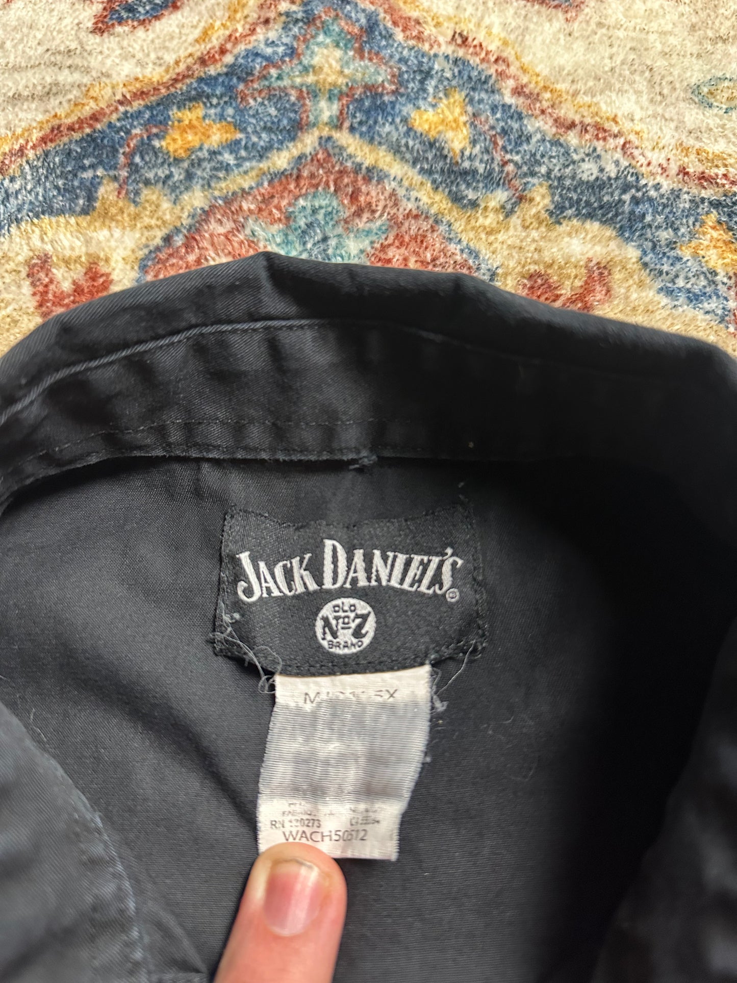 00s Wrangler Jack Daniels Pearl Snap Shirt - L