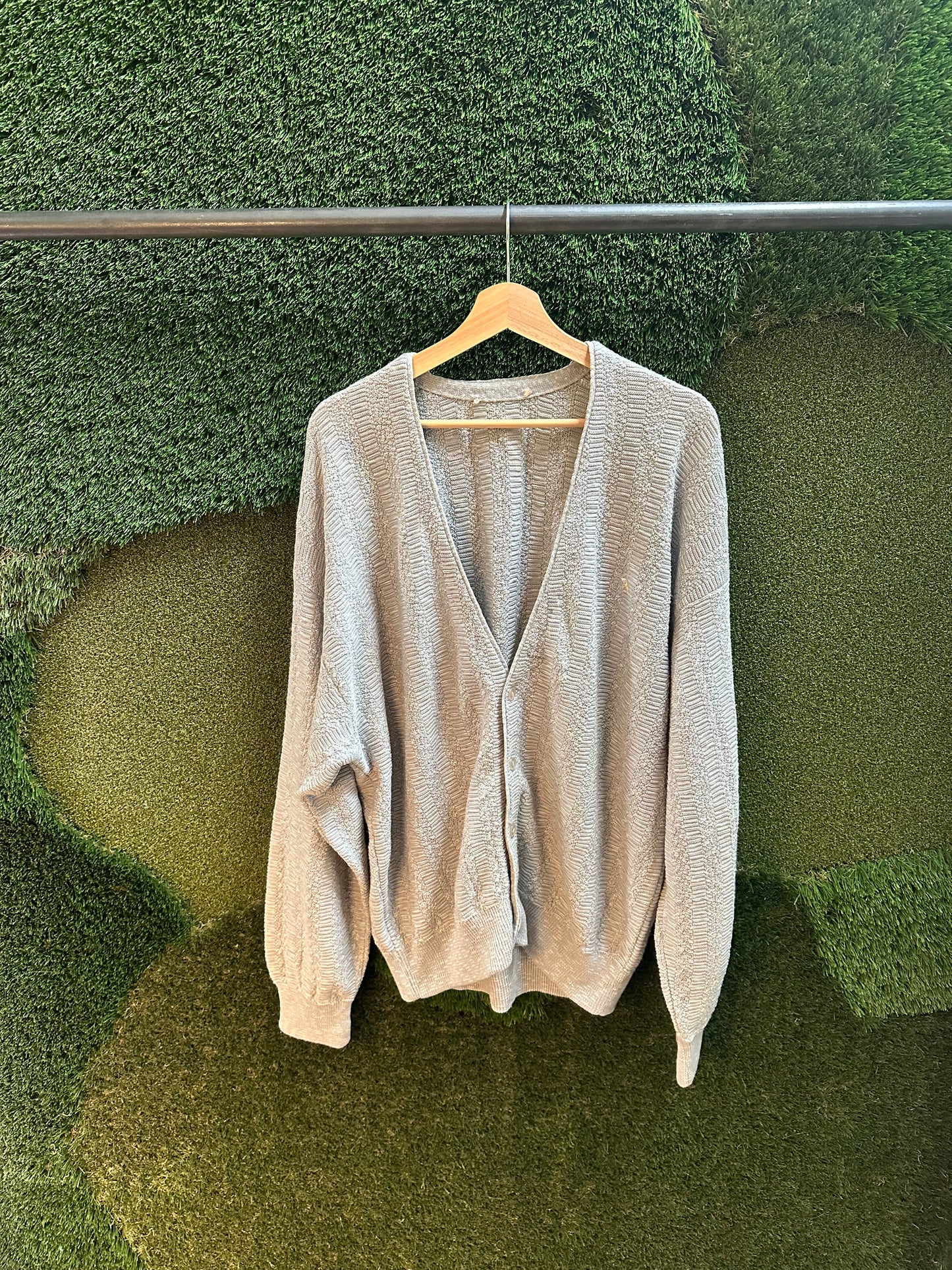 90s Arnold Palmer Textured Cardigan Sweater - XL