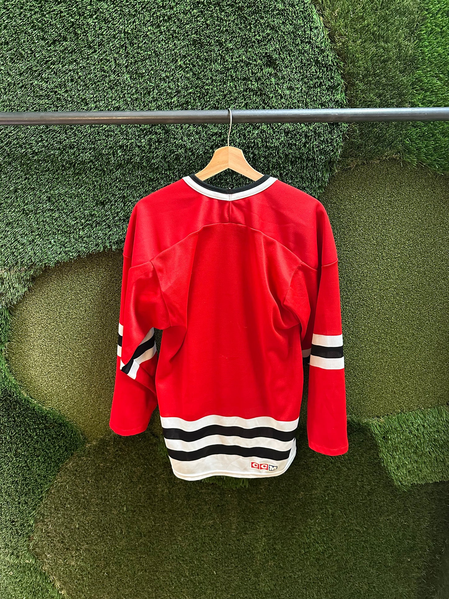 80s NHL CCM Chicago Blackhawks Hockey Jersey - S