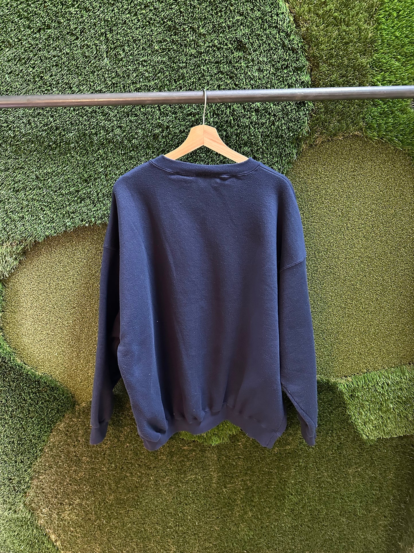 90s Pure Sweat Navy Blank Crewneck - XXL