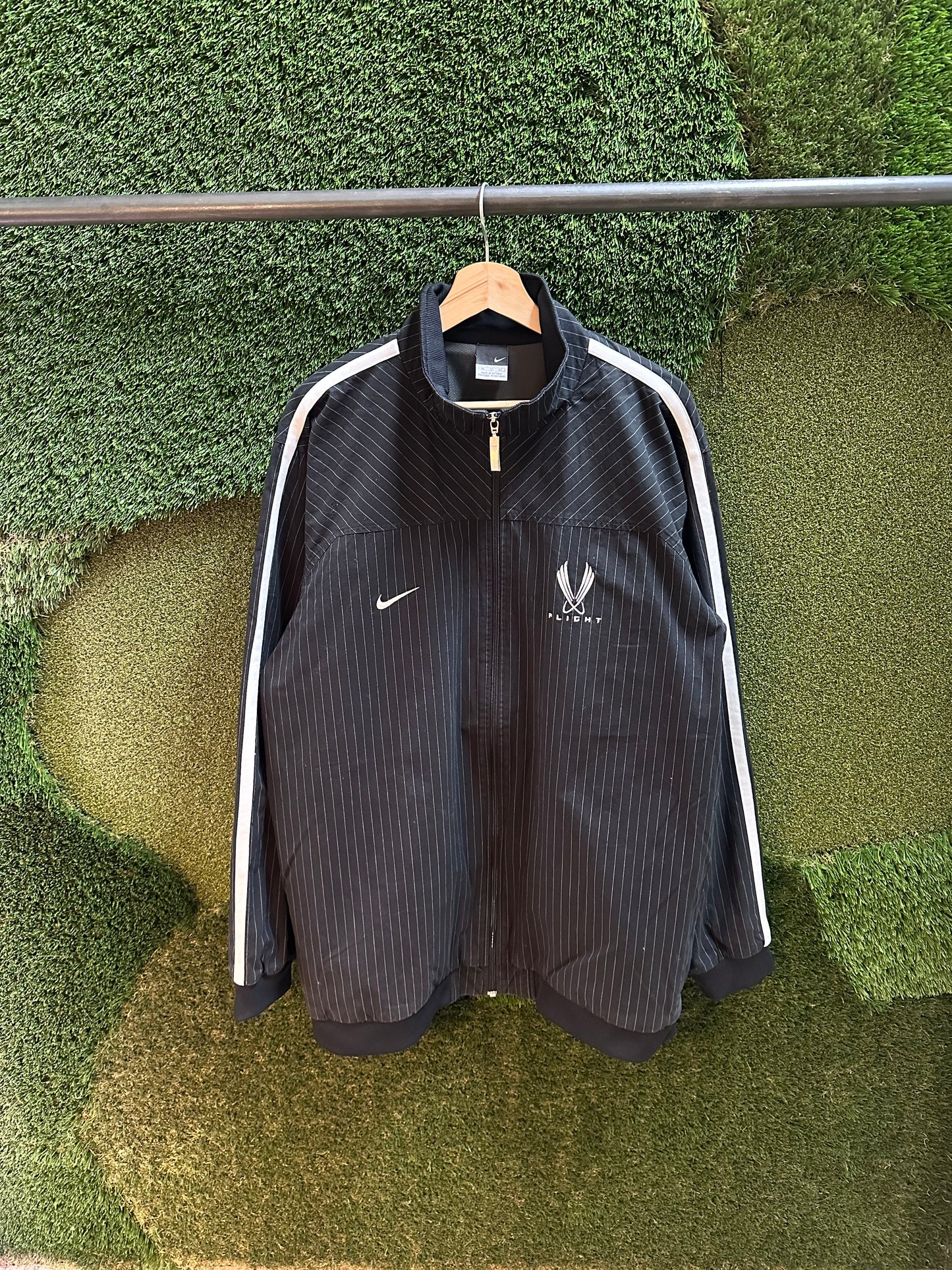 00s Nike Flight Pinstripe Zip-up Jacket - XL