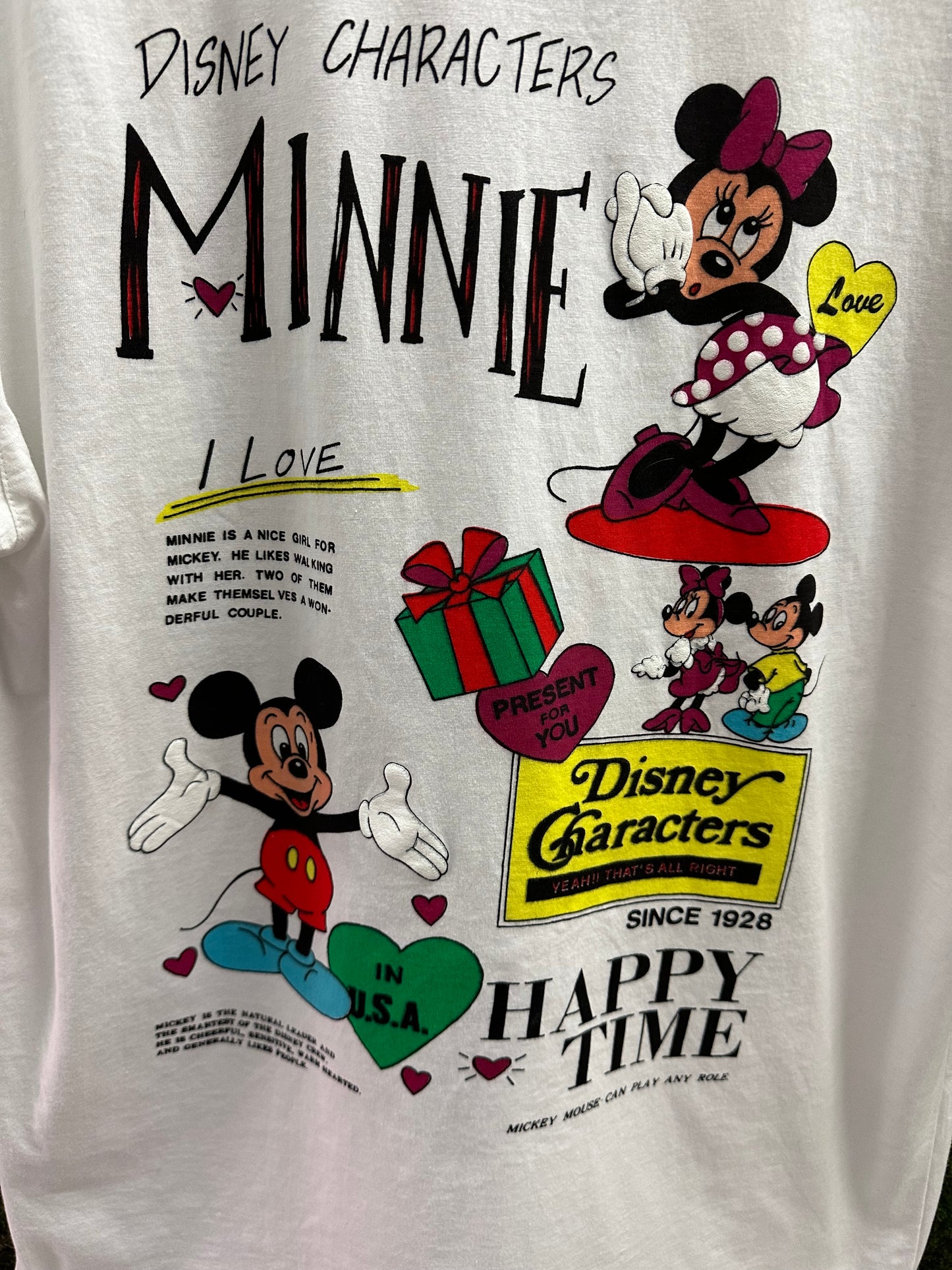 Vintage Mickey Minnie Mouse Love T-shirt - L