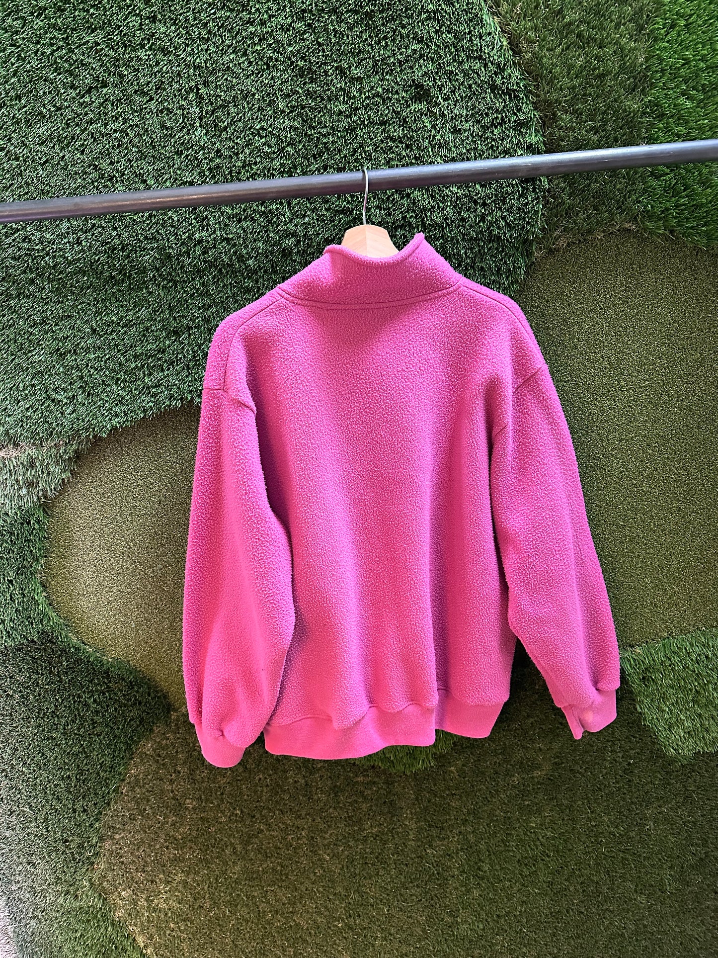 90s Nordic Pink Zip-up Fleece - XXL