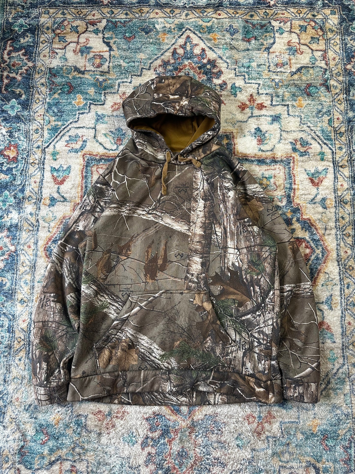 00s Camouflage Pullover Hoodie - M