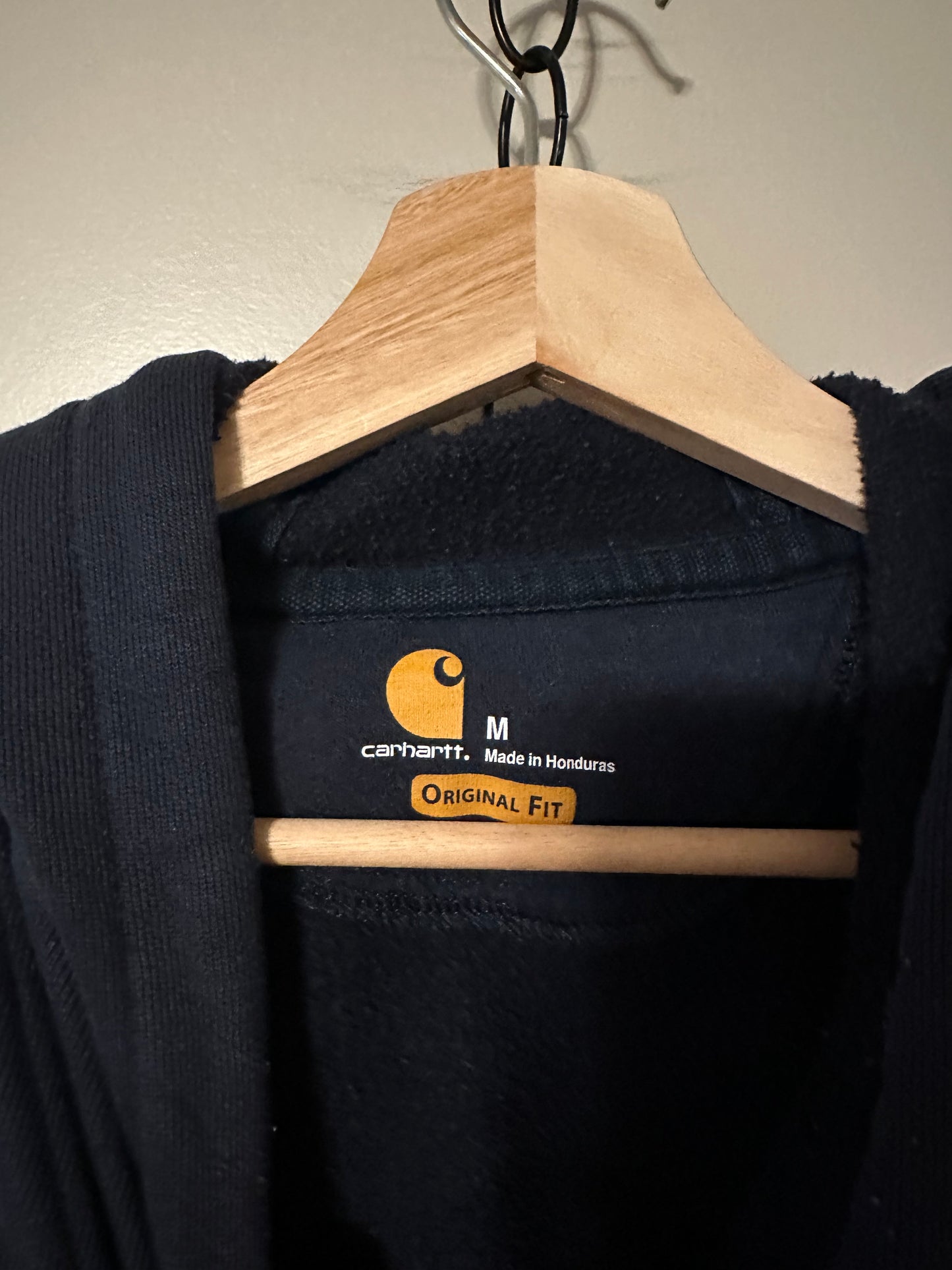 Carhartt Navy Logo Hoodie - M