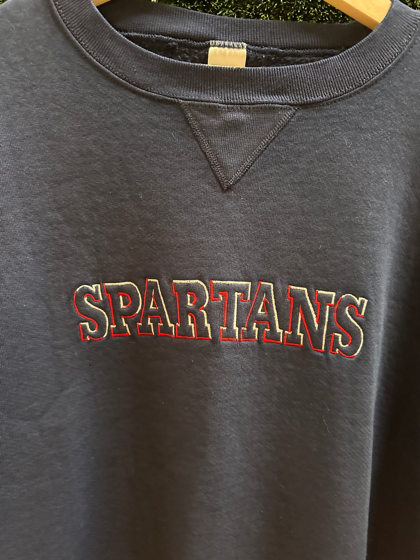 00s Russell Athletic Spartans Spellout Crewneck - XL