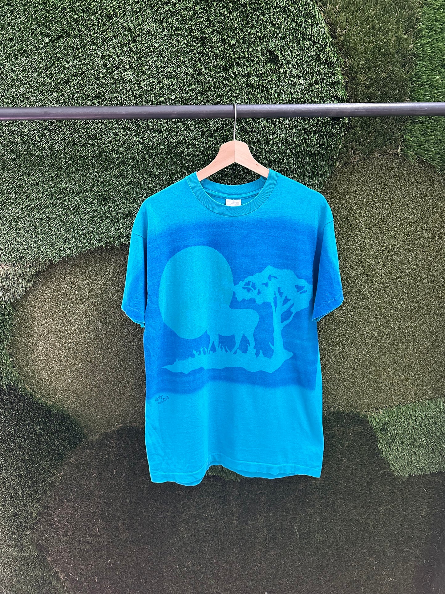 Vintage Moose Moon Nature T-shirt - L