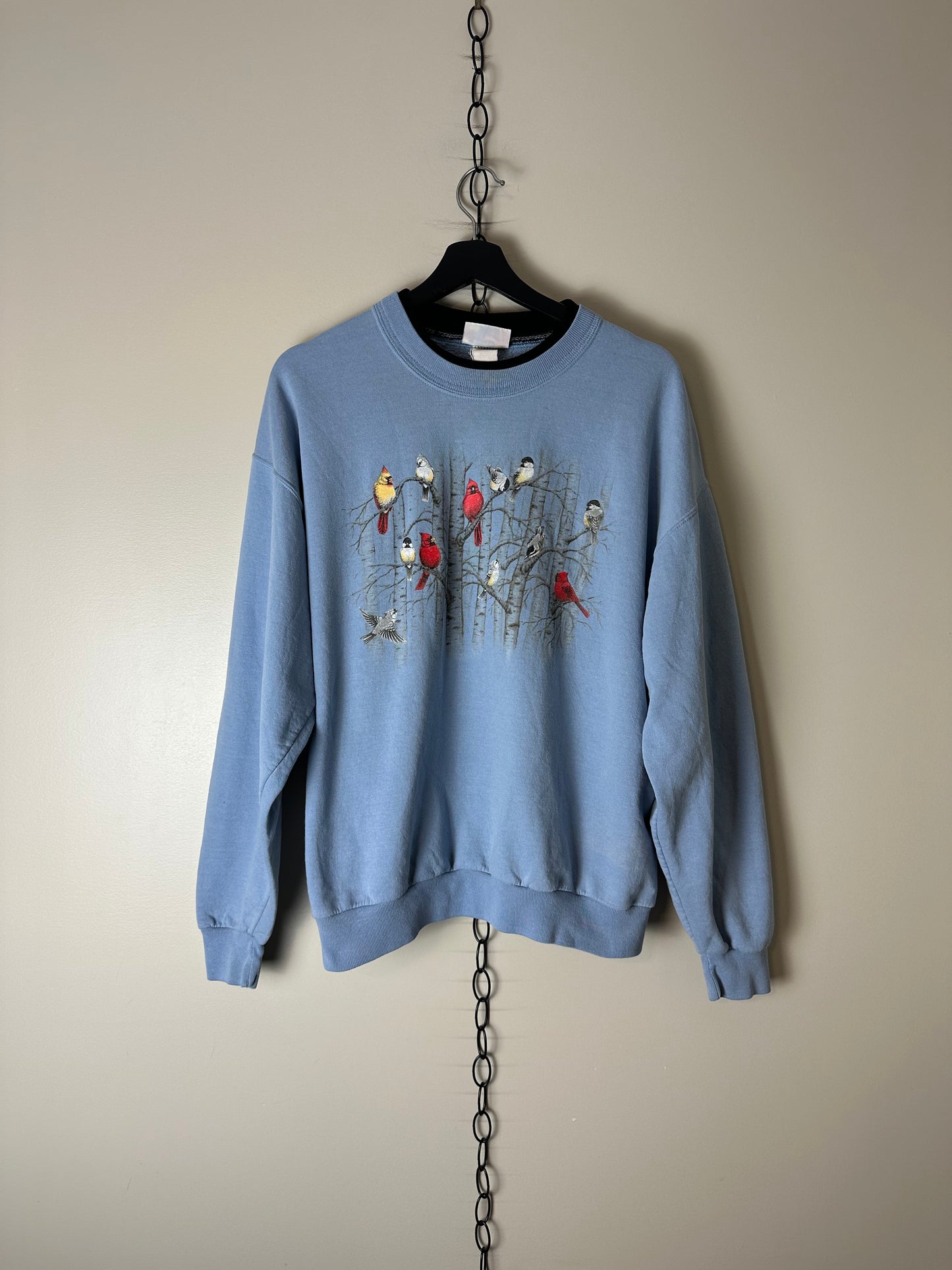 Vintage Birds Animal Crewneck - L