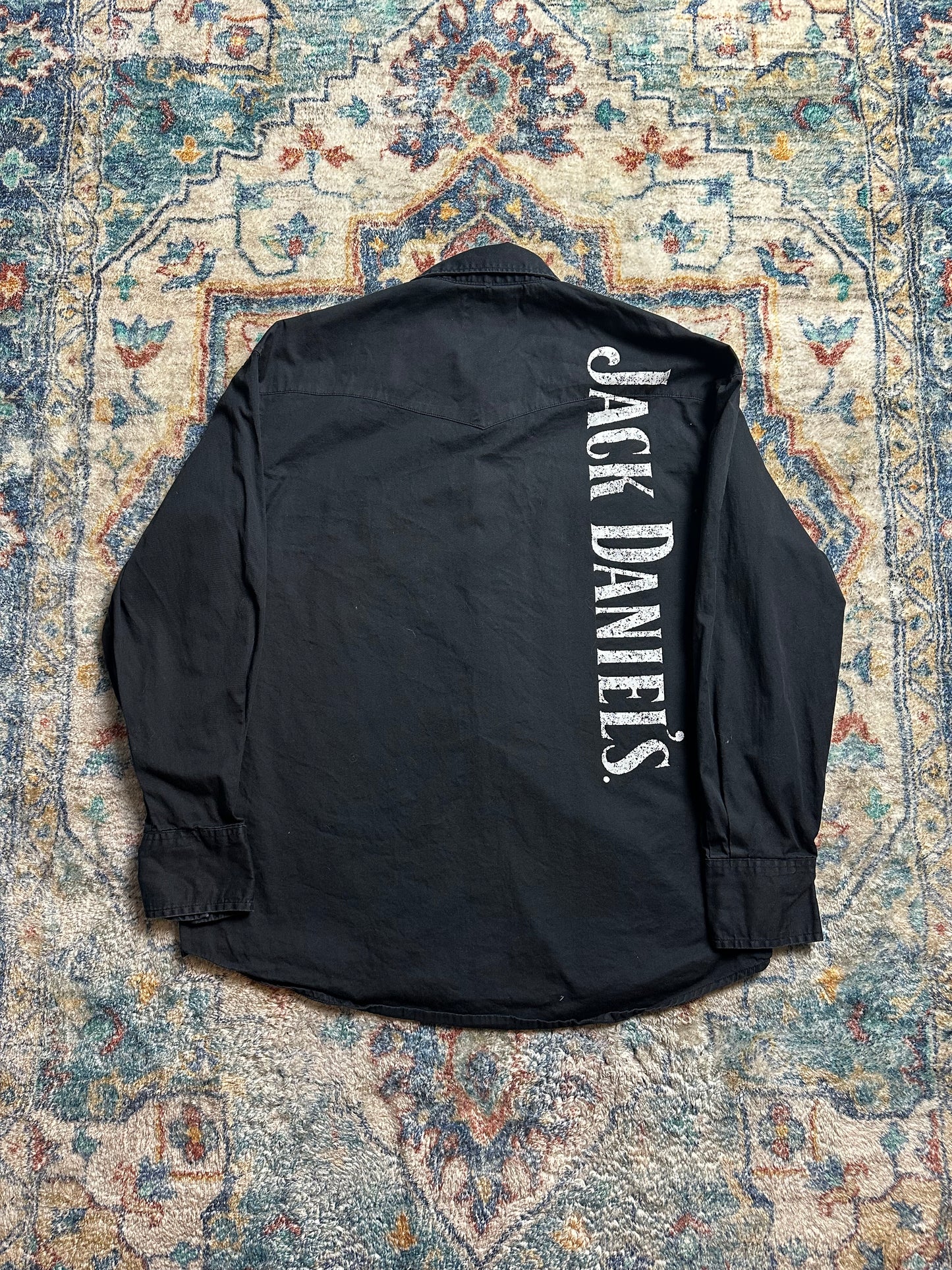 00s Wrangler Jack Daniels Pearl Snap Shirt - L