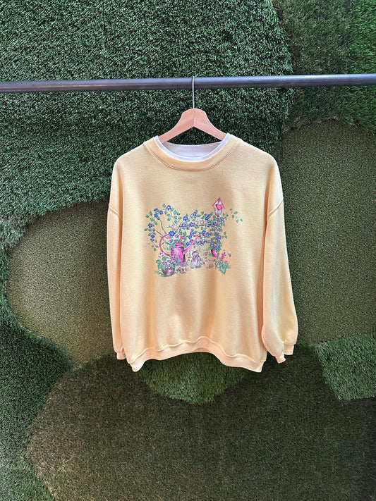 90s Garden Watering Crewneck - L