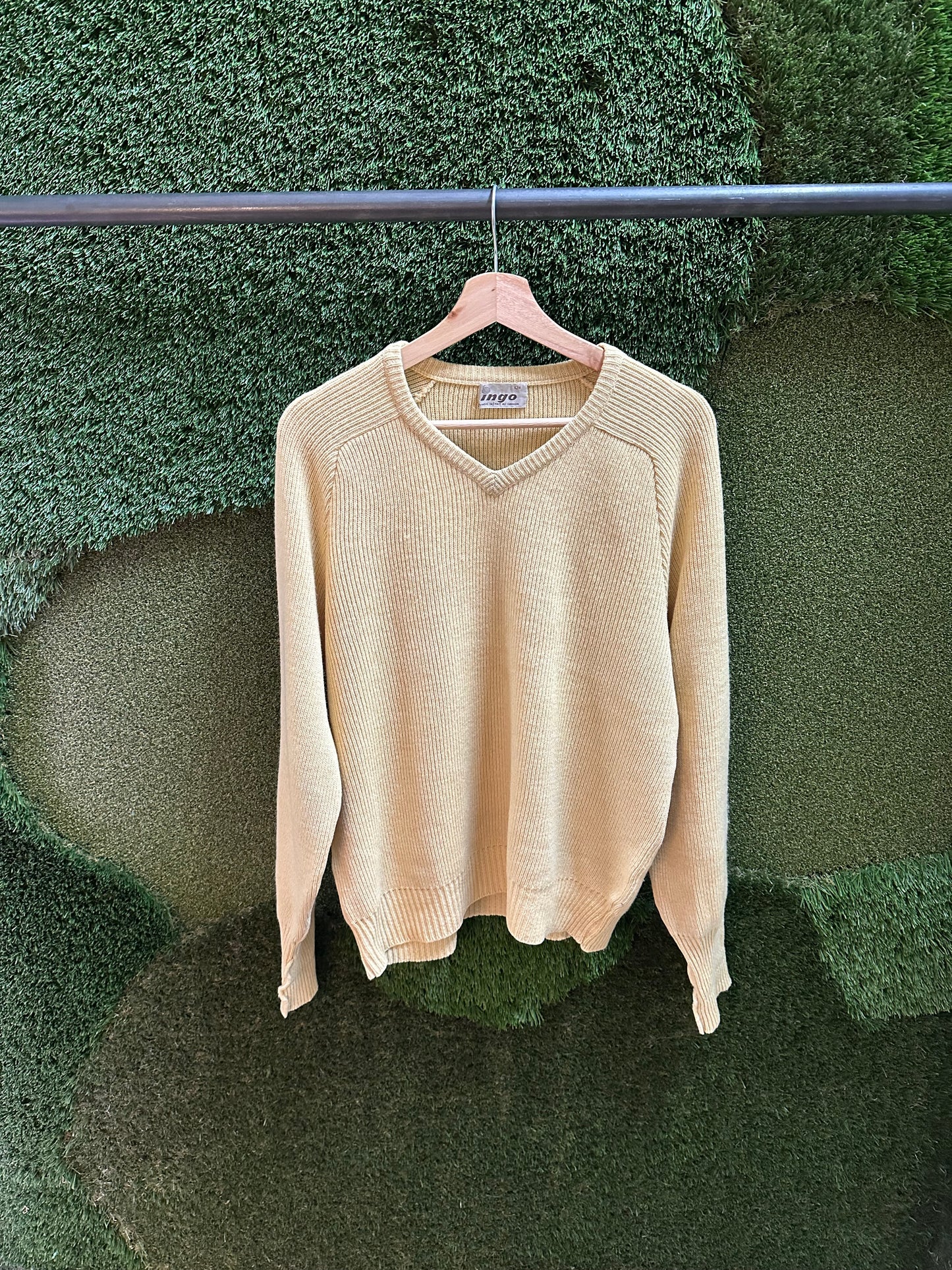 80s Ingo Yellow Pullover Sweater - L