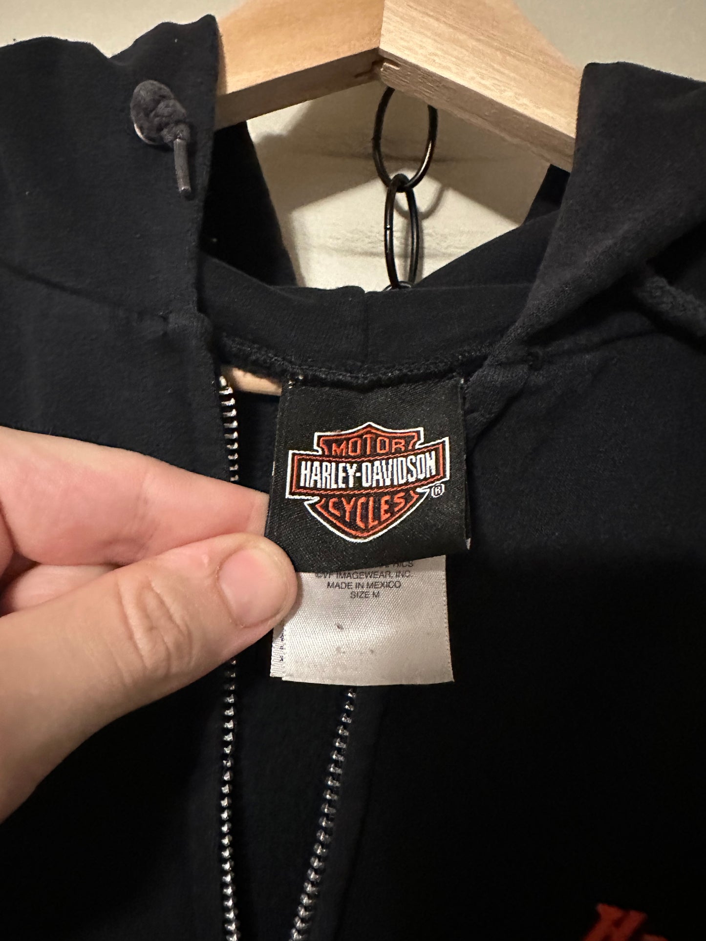 Harley Davidson Zip-up Hoodie - M