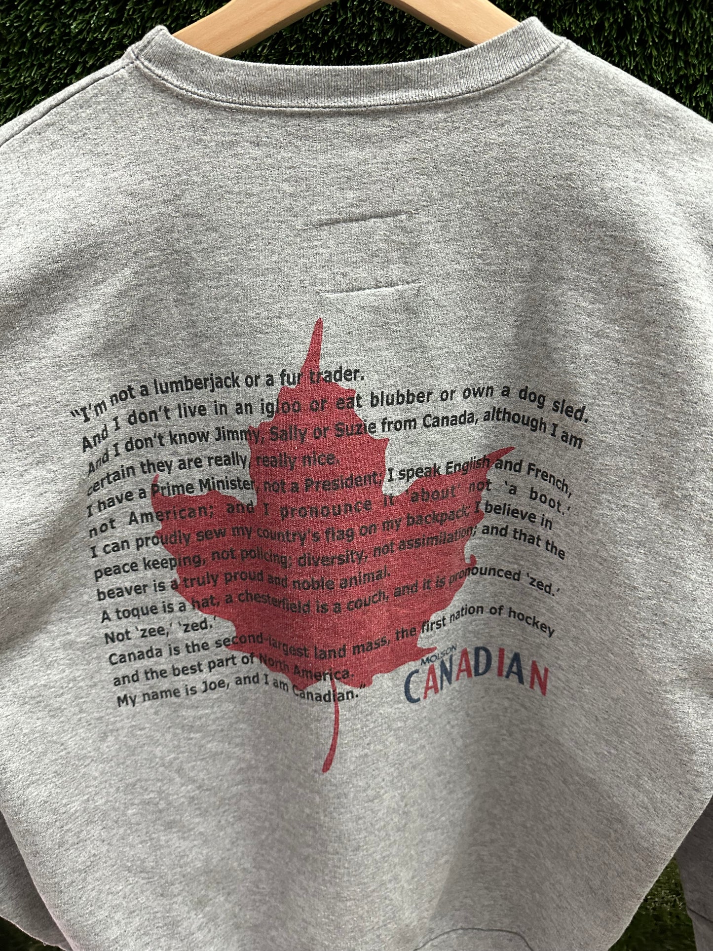 Vintage Molson Canadian I Am Canadian Crewneck - S