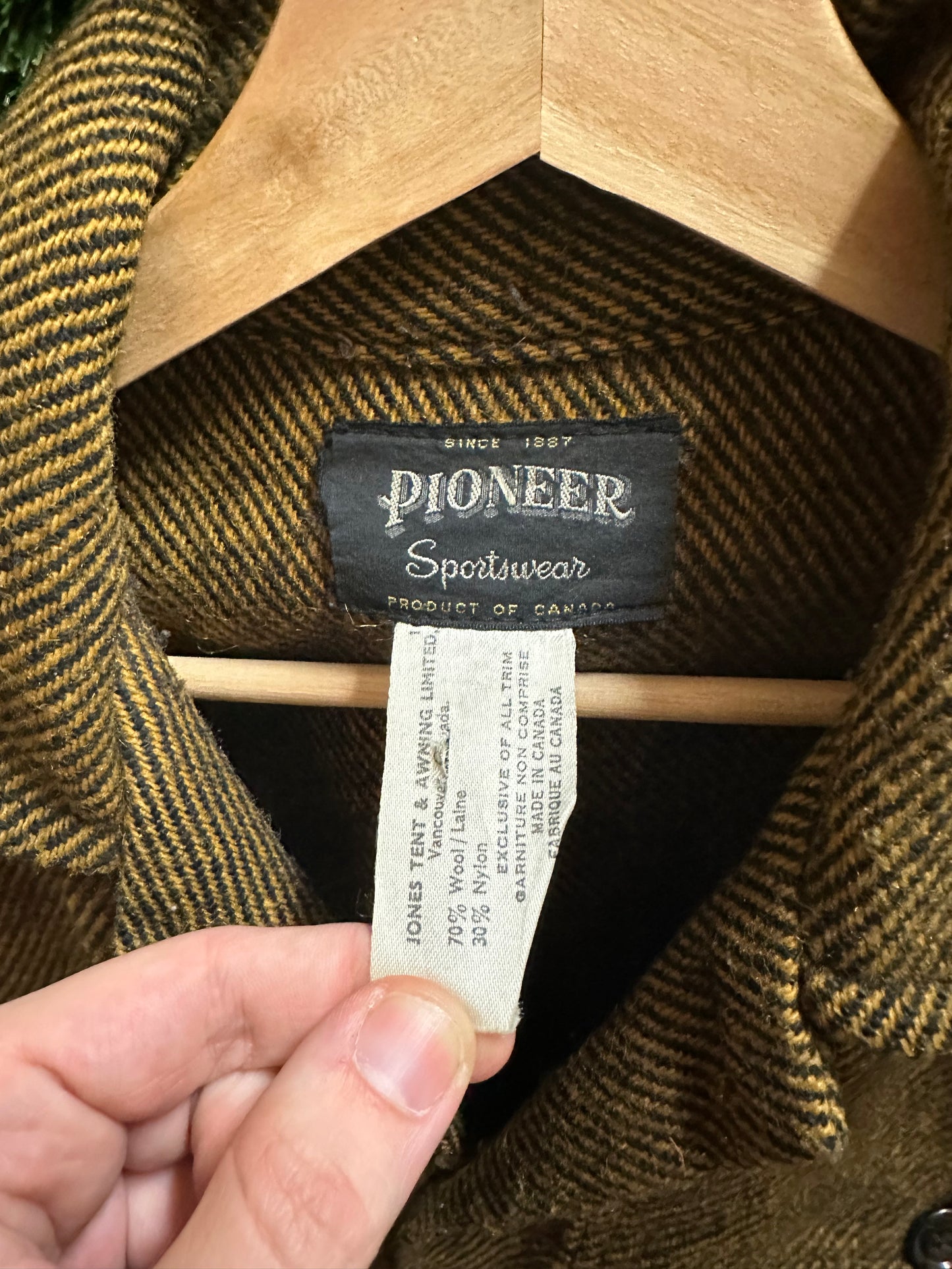 80s Pioneer Wool Button-up Jacket - L