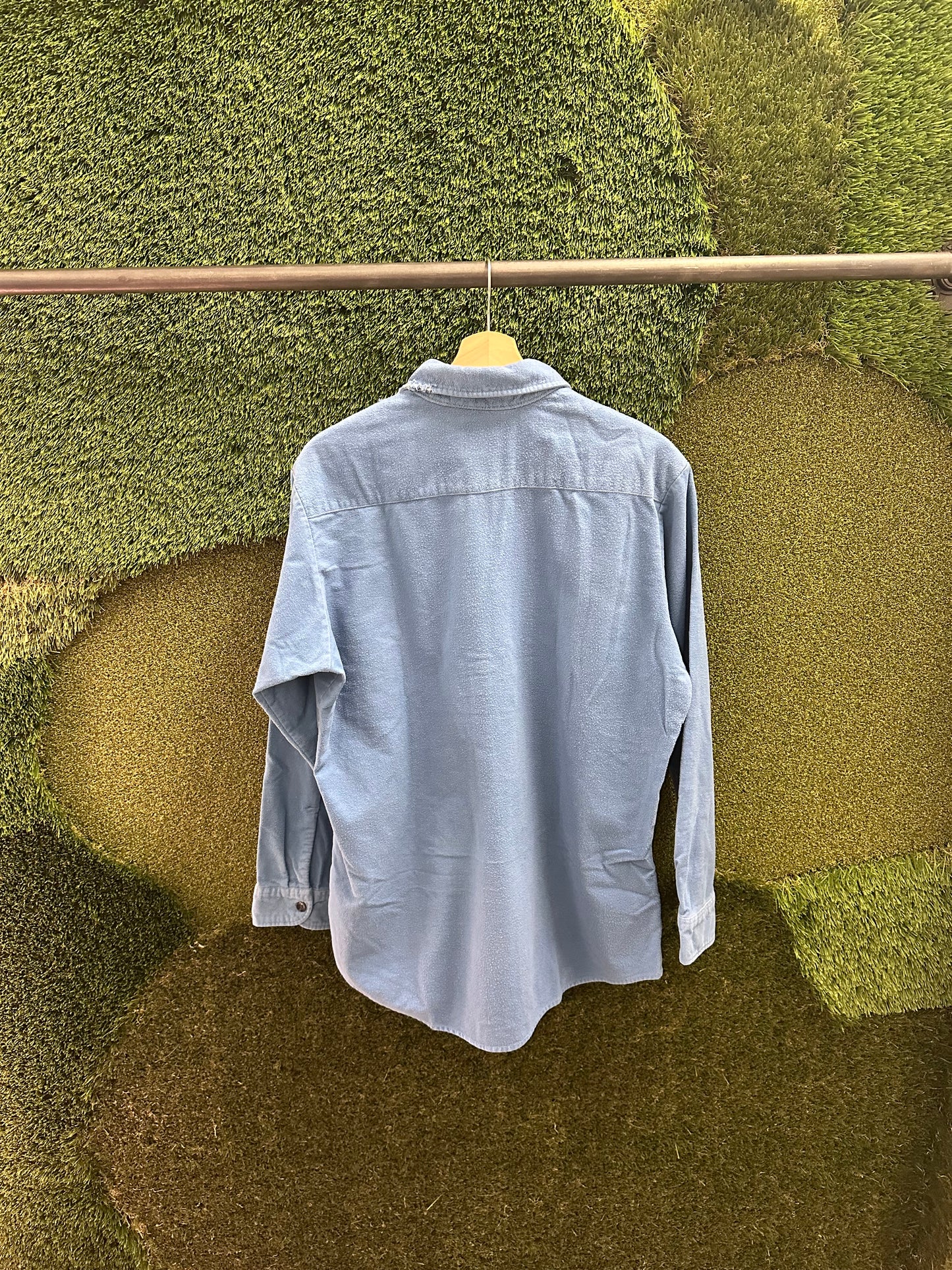 Vintage MWG Blue Fleece Button-up Shirt - L