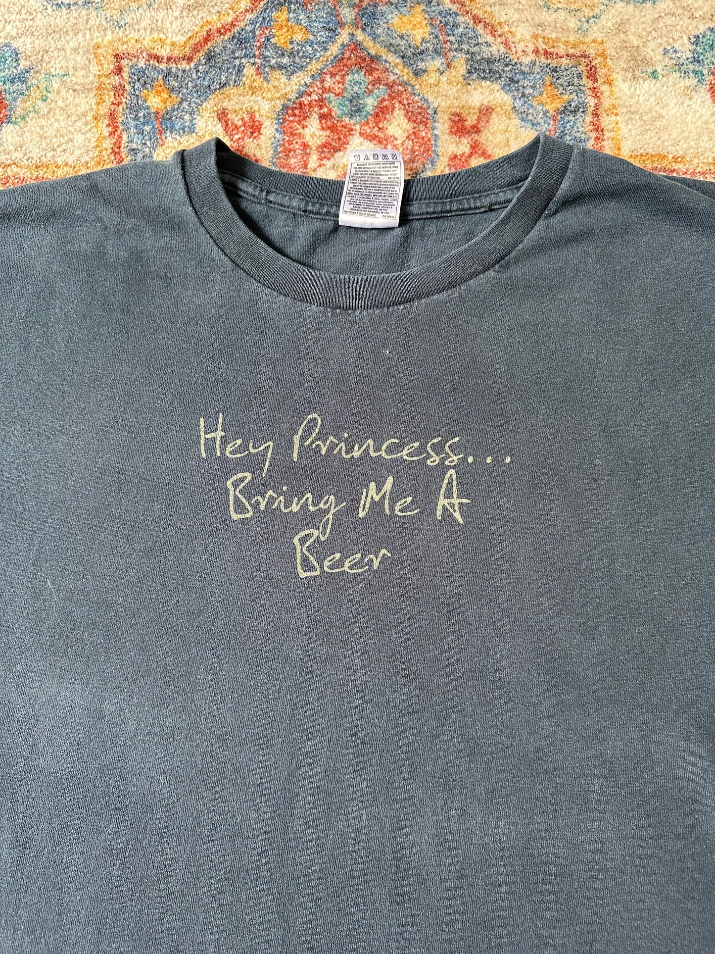 90s Hey Princess Bring Me A Beer Humour T-shirt - XL