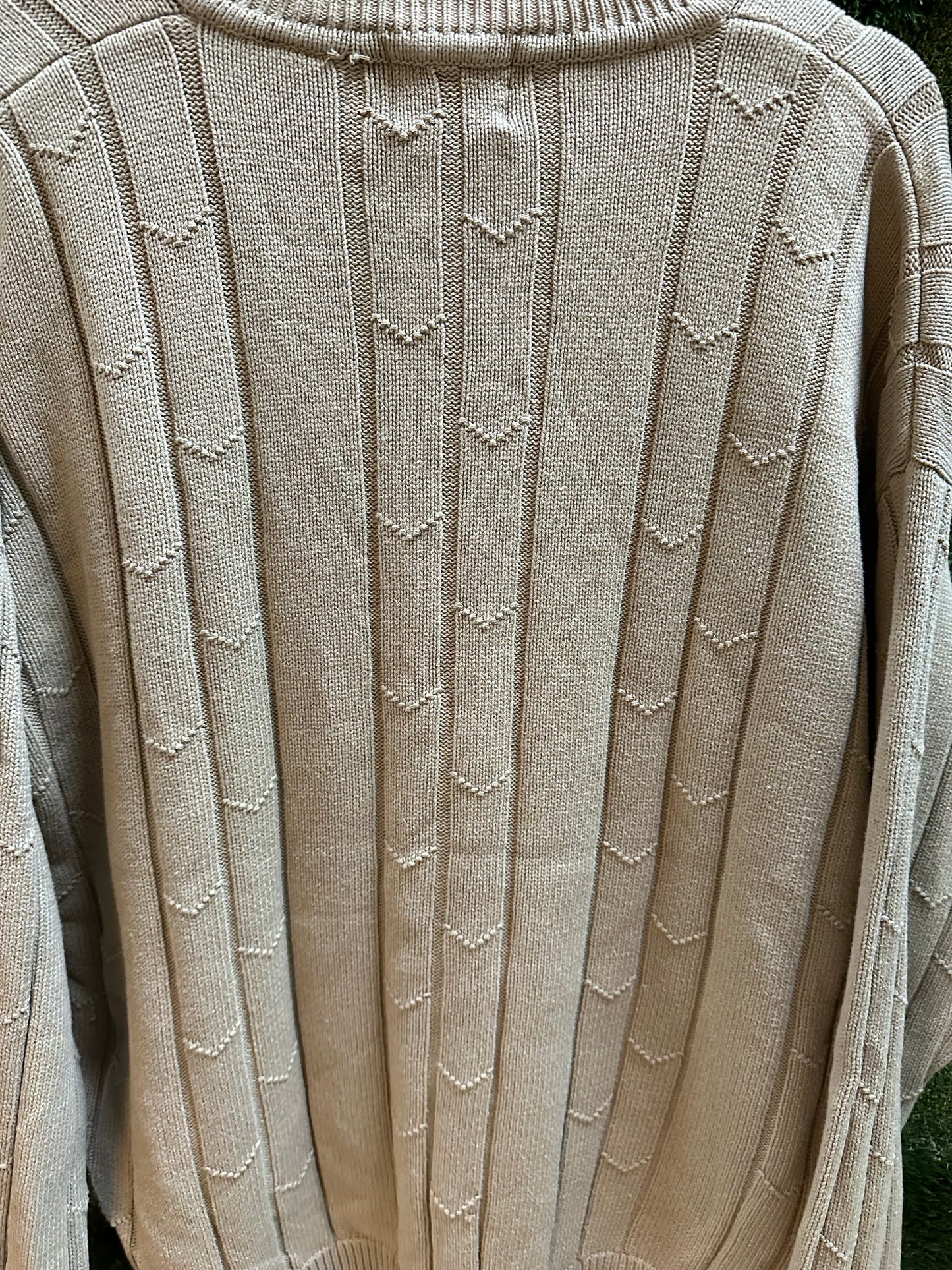 90s Greg Norman Textured V-Neck Sweater - XL