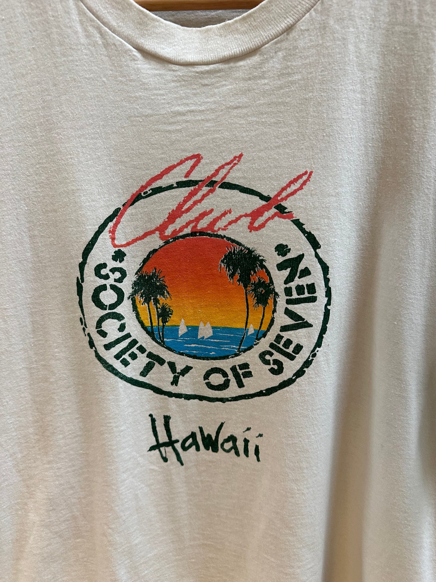 90s Club Hawaii Society Of Seven T-shirt - L