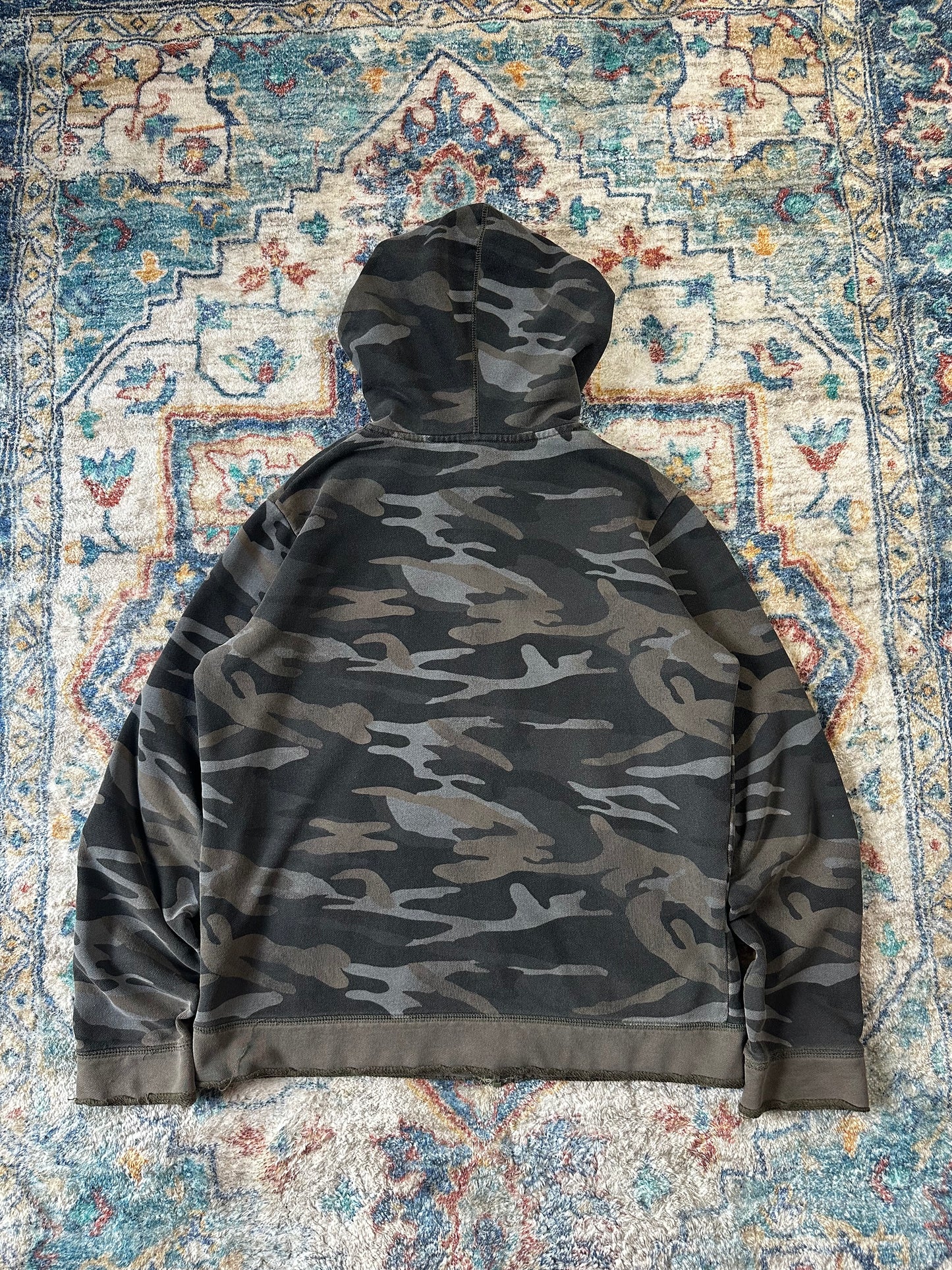 00s Fox Riders Zip-up Camouflage Hoodie - M