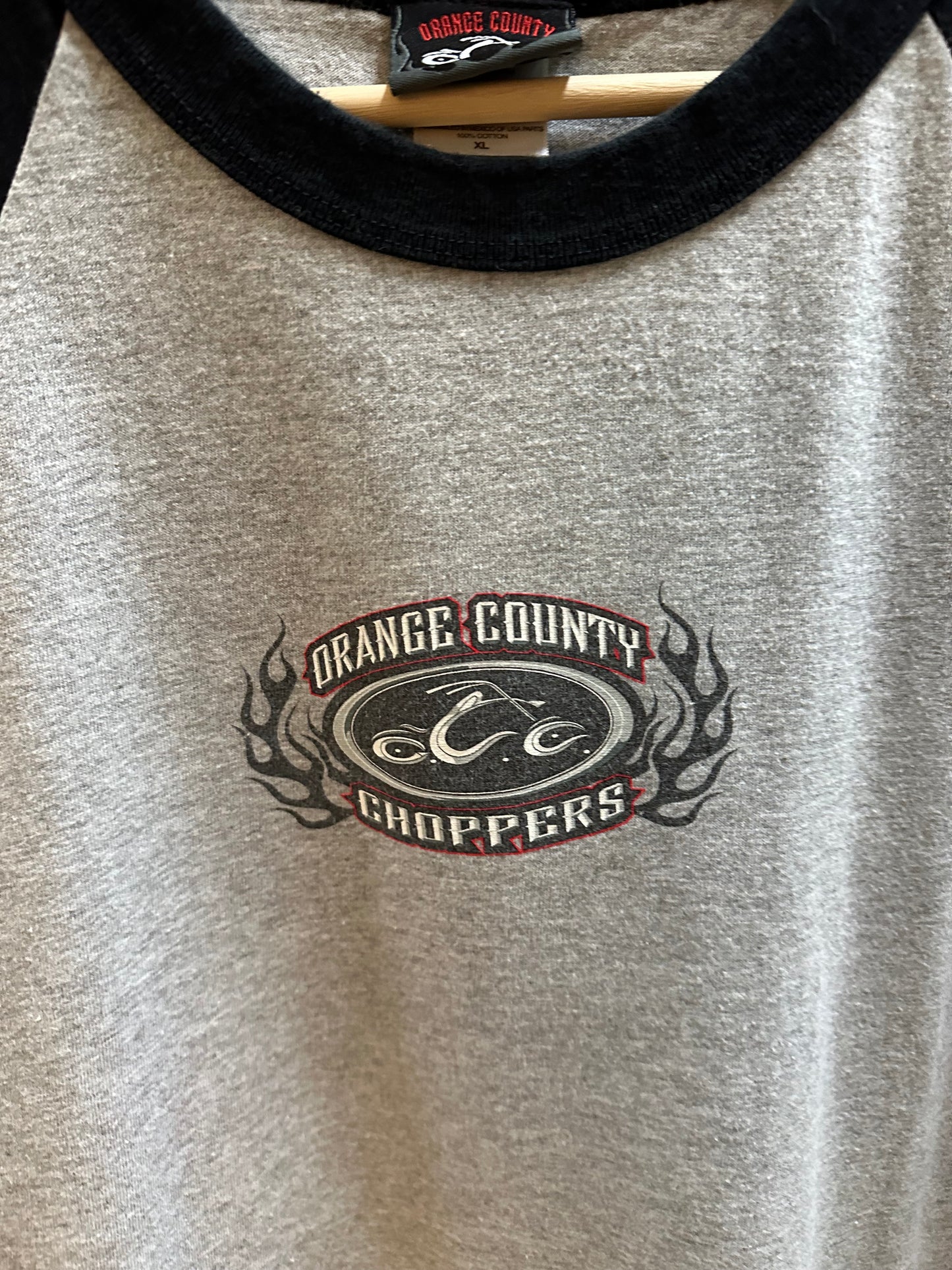 00s Orange County Choppers Raglan T-shirt - XL