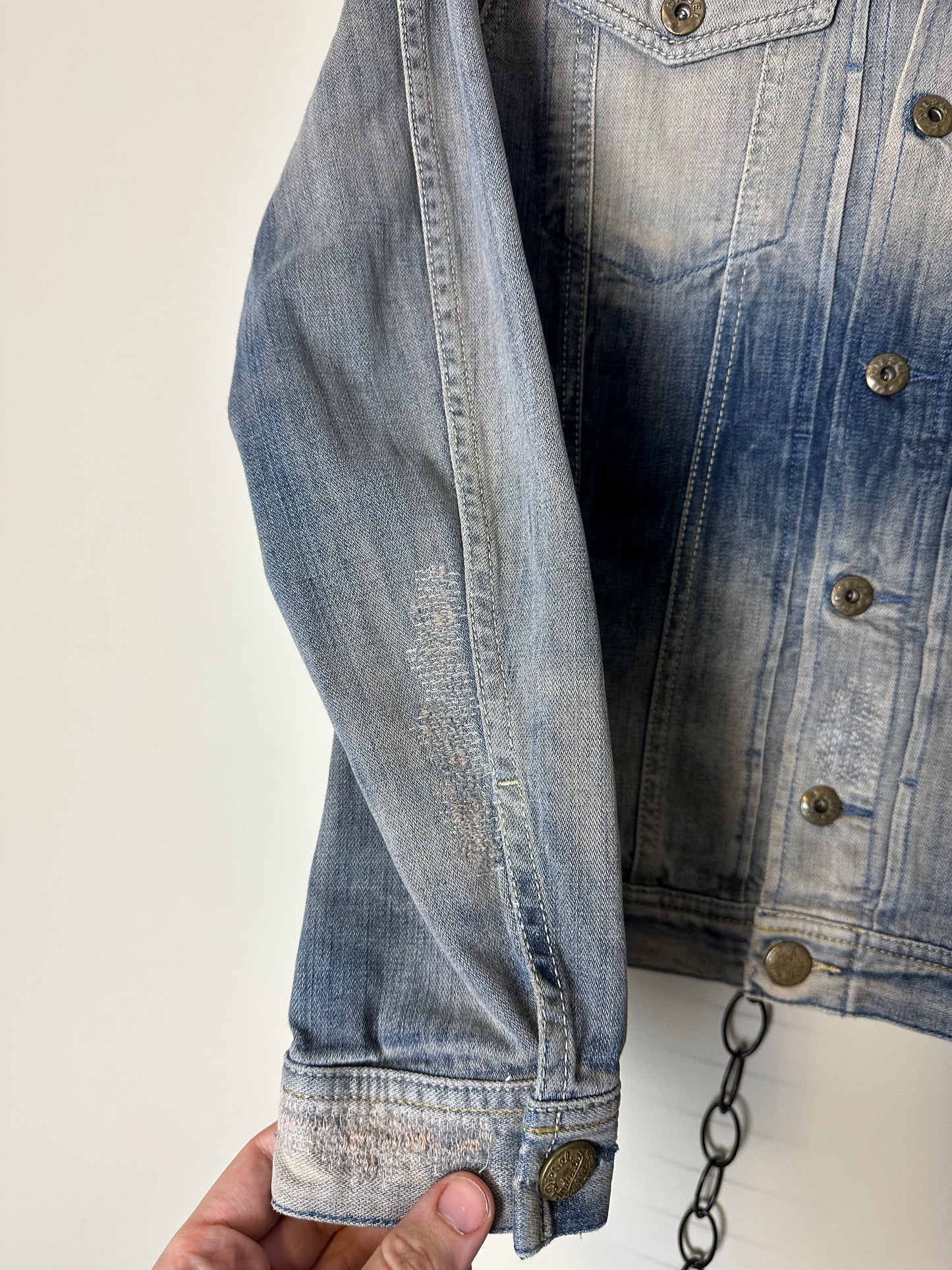 00s Diesel Repaired Denim Jacket - S