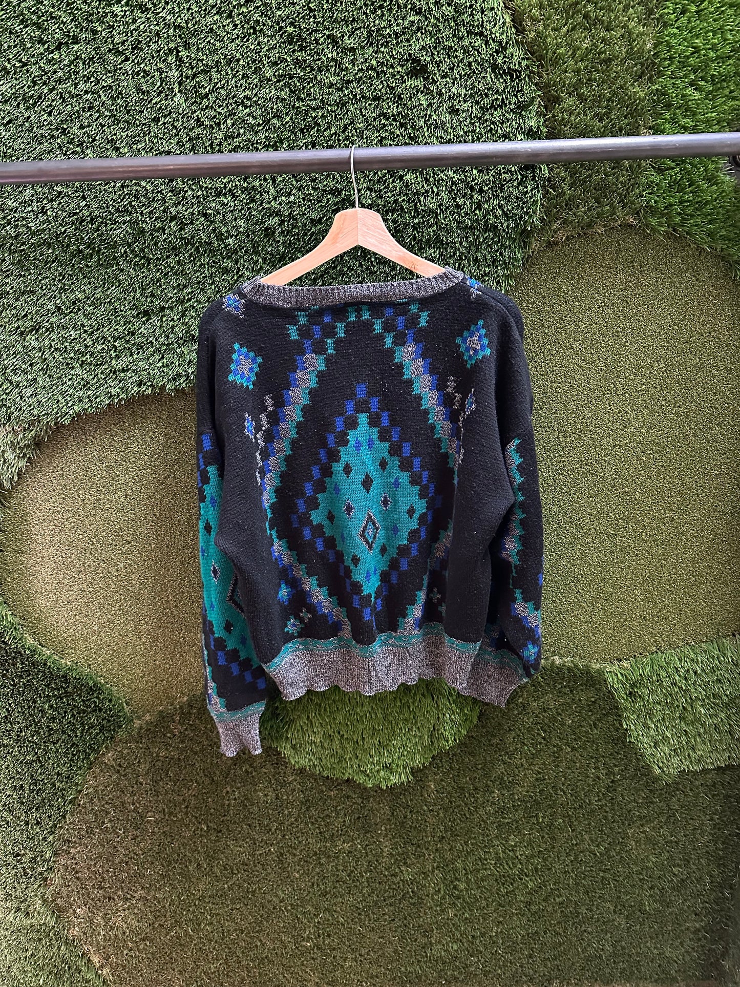 90s Sears Abstract Sweater - L