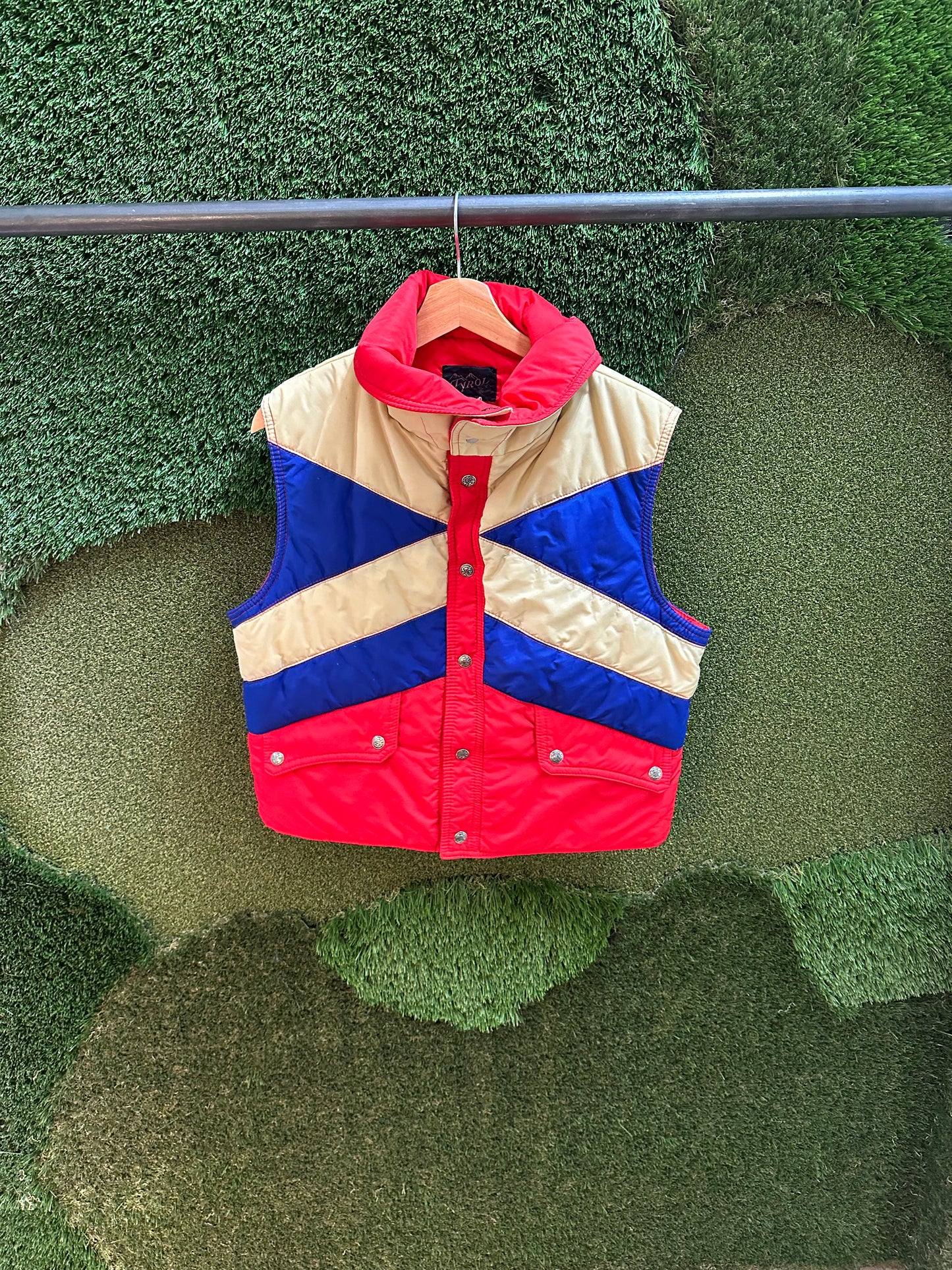 80s Colour Blocking Vest - M