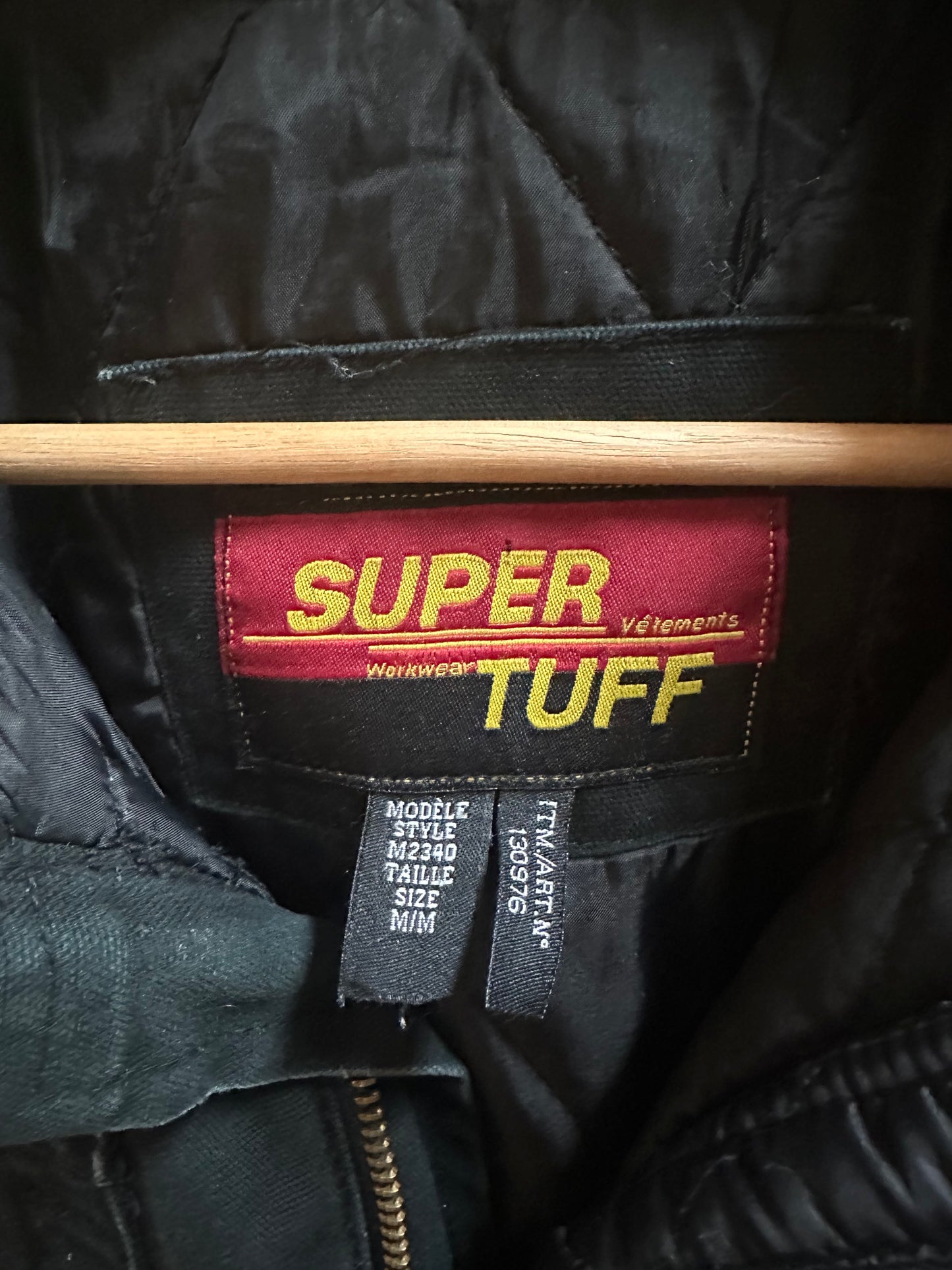 00s Super Tuff Black Distressed Workwear Jacket - M