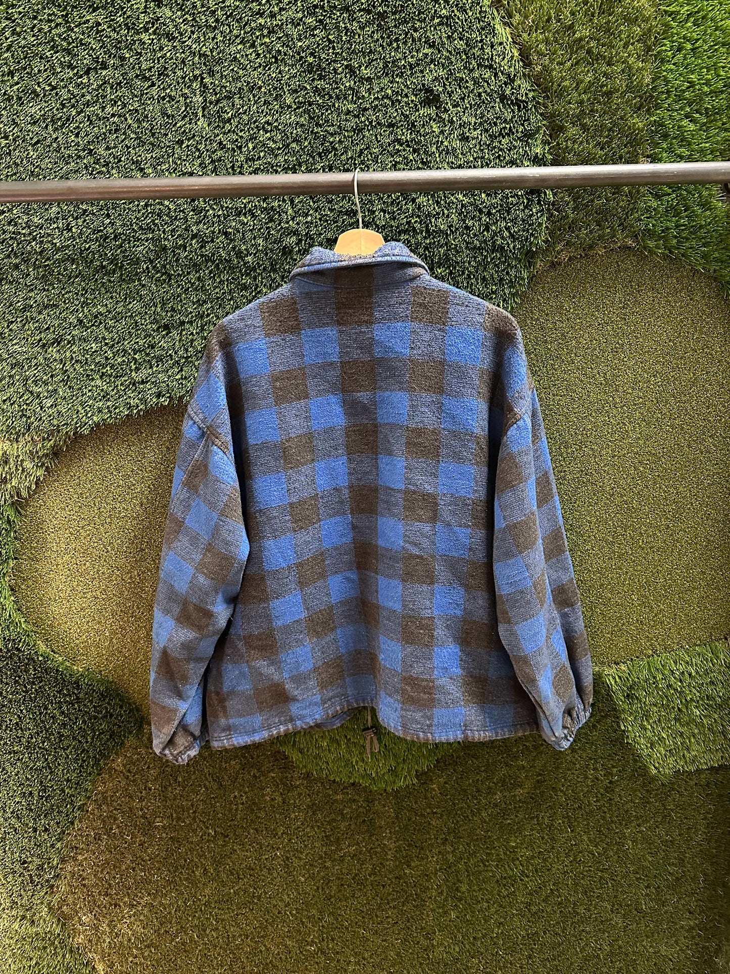 90s Dickies Blue Plaid Zip-up Buffalo Jacket - L