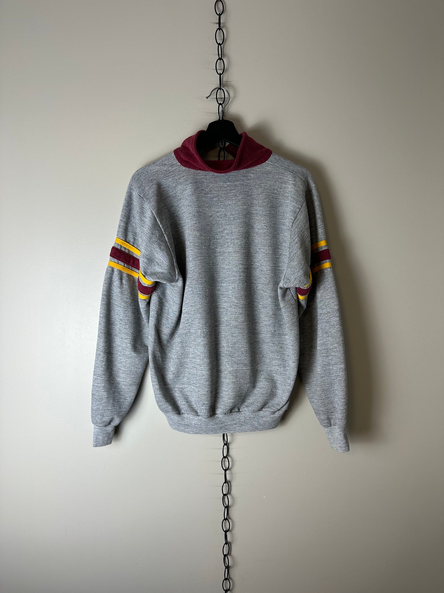 Vintage 1980s Alpha Collared Logo Crewneck - L