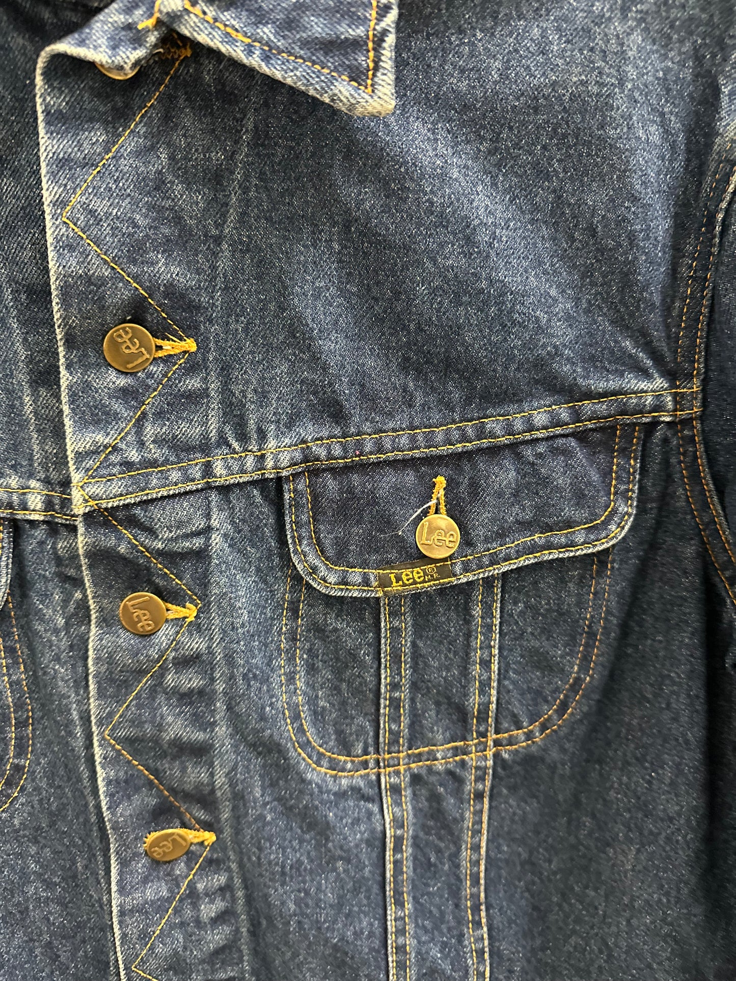 Vintage 1980s Lee Dark Wash Denim Jacket - L