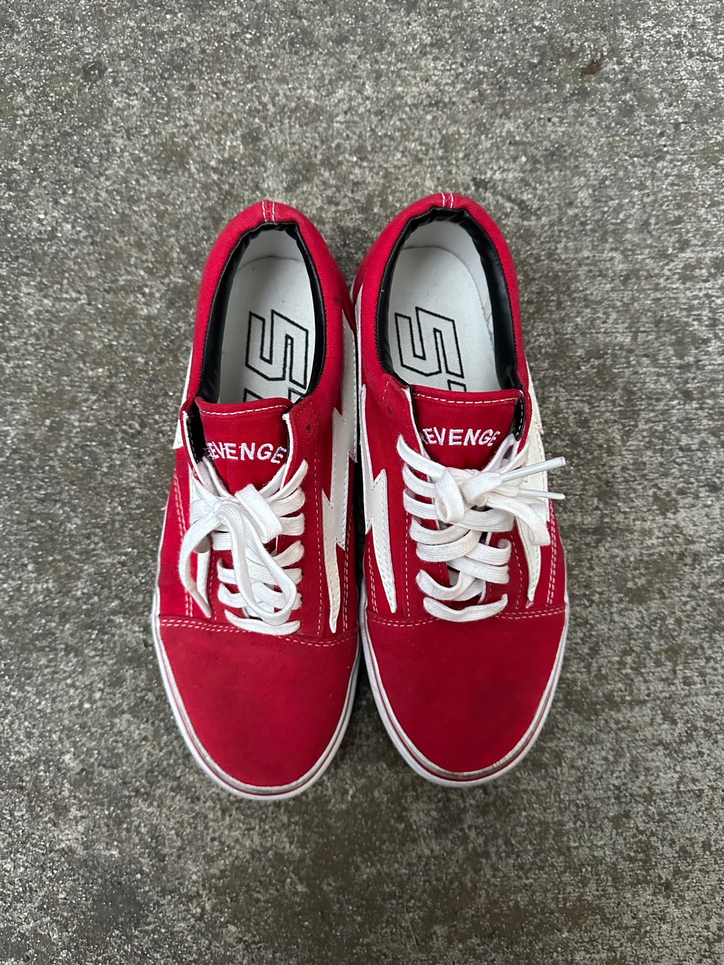 Revenge X Storm Red Low Top Shoes - 9