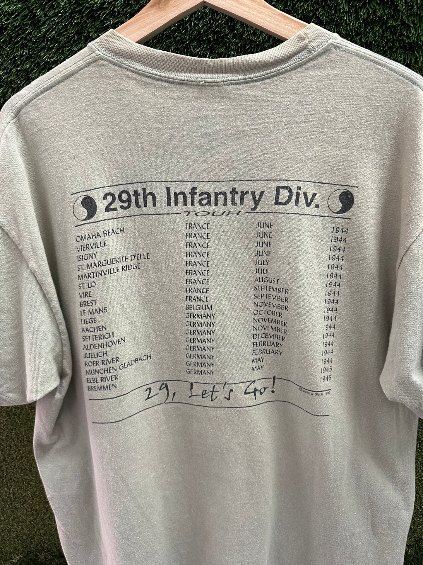 Vintage 29th Infantry 29 Let’s Go Army T-shirt - L