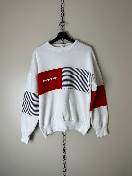 Vintage Aeroquip Pinstriped Crewneck - XL