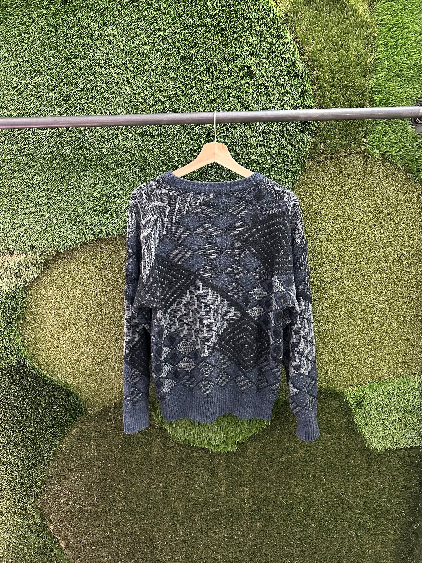 Vintage Cricketeer Abstract Diamond Sweater - M