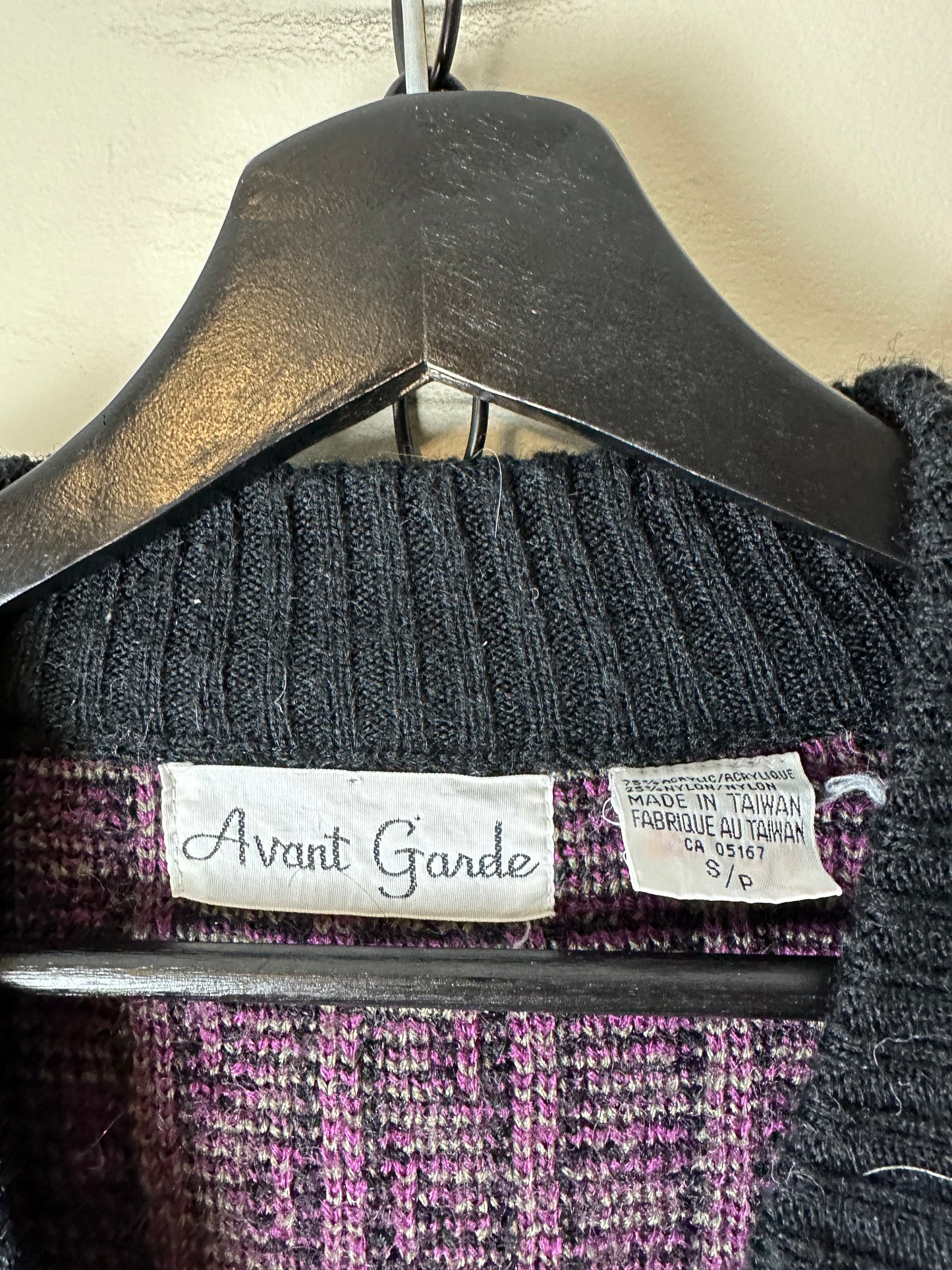 Vintage Avant Grande All Over Pattern Cardigan Sweater - L