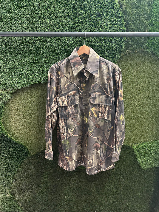 Vintage Master Sportsman Camouflage Button-up Shirt - M