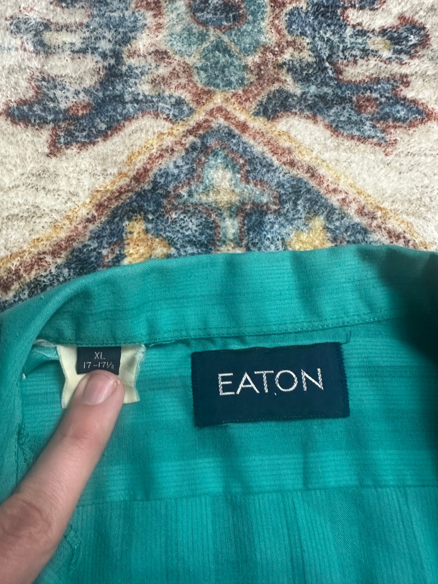 90s Eaton Striped Button-up Shirt - XL
